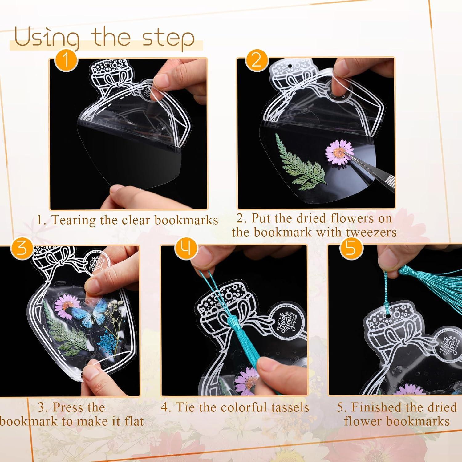 Marcadores Transparentes de Flores Secas TaoBary - 91 Piezas