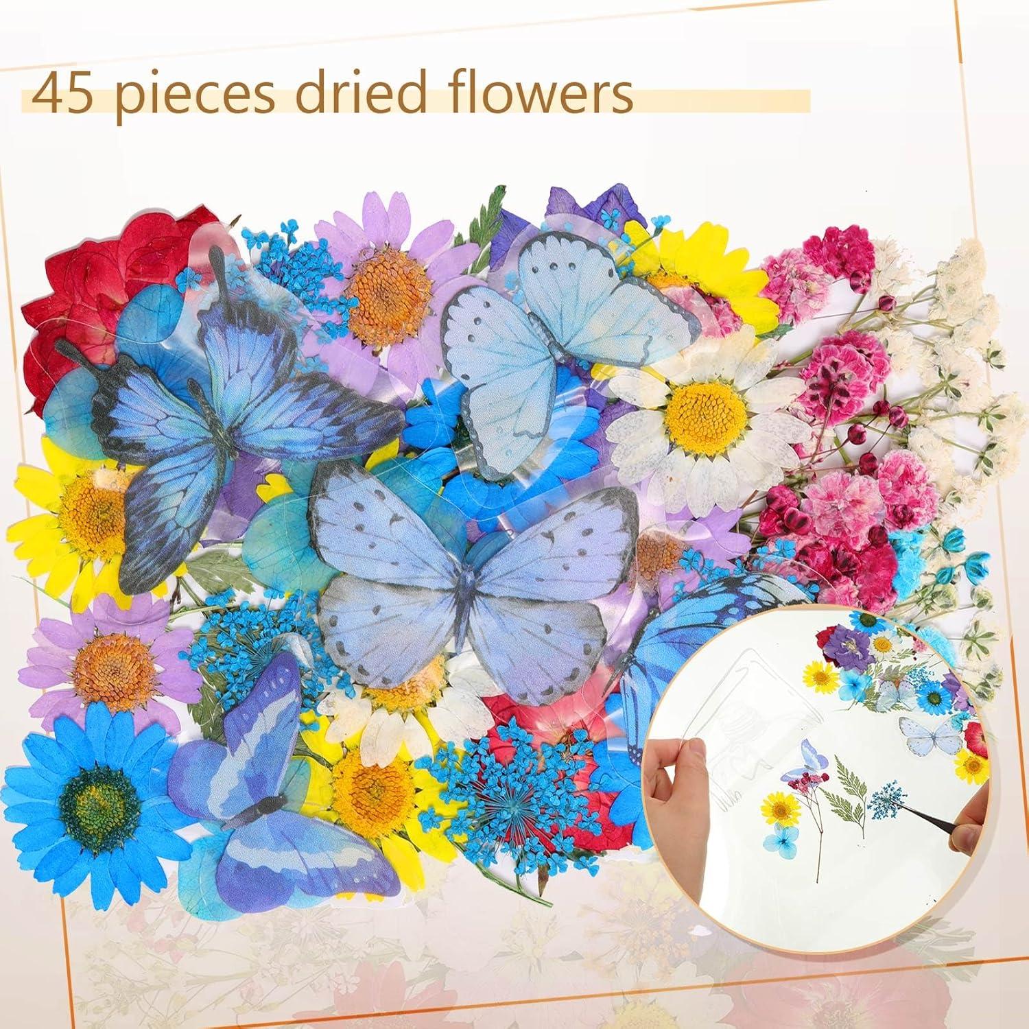 Marcadores Transparentes de Flores Secas TaoBary - 91 Piezas