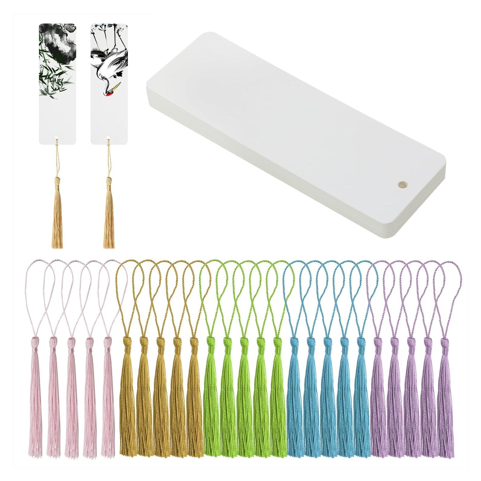 Marcas de Página de Papel Kraft PPhtony 25 Pcs DIY Blancas