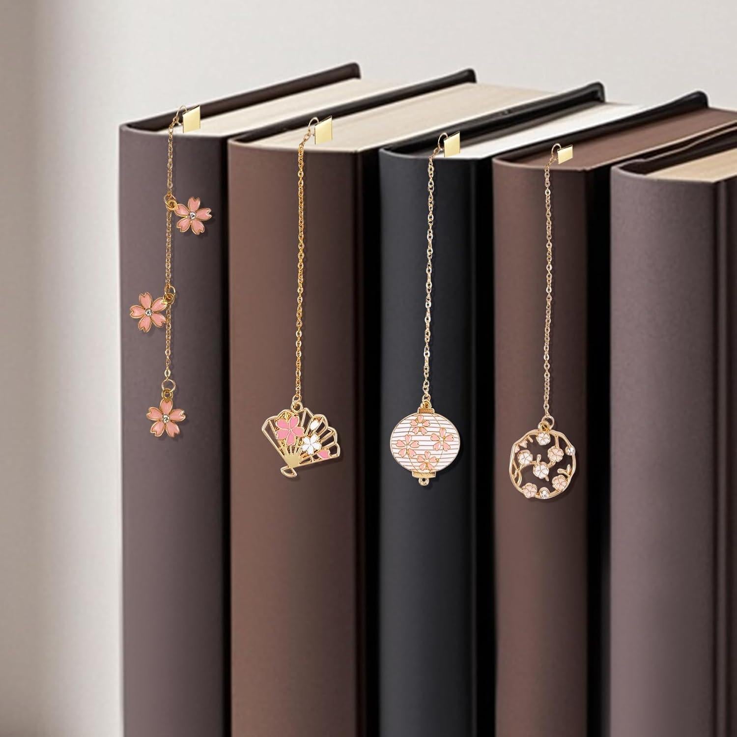 Juego de 4 Marcadores de Metal HFZRZFH - Diseño Floral