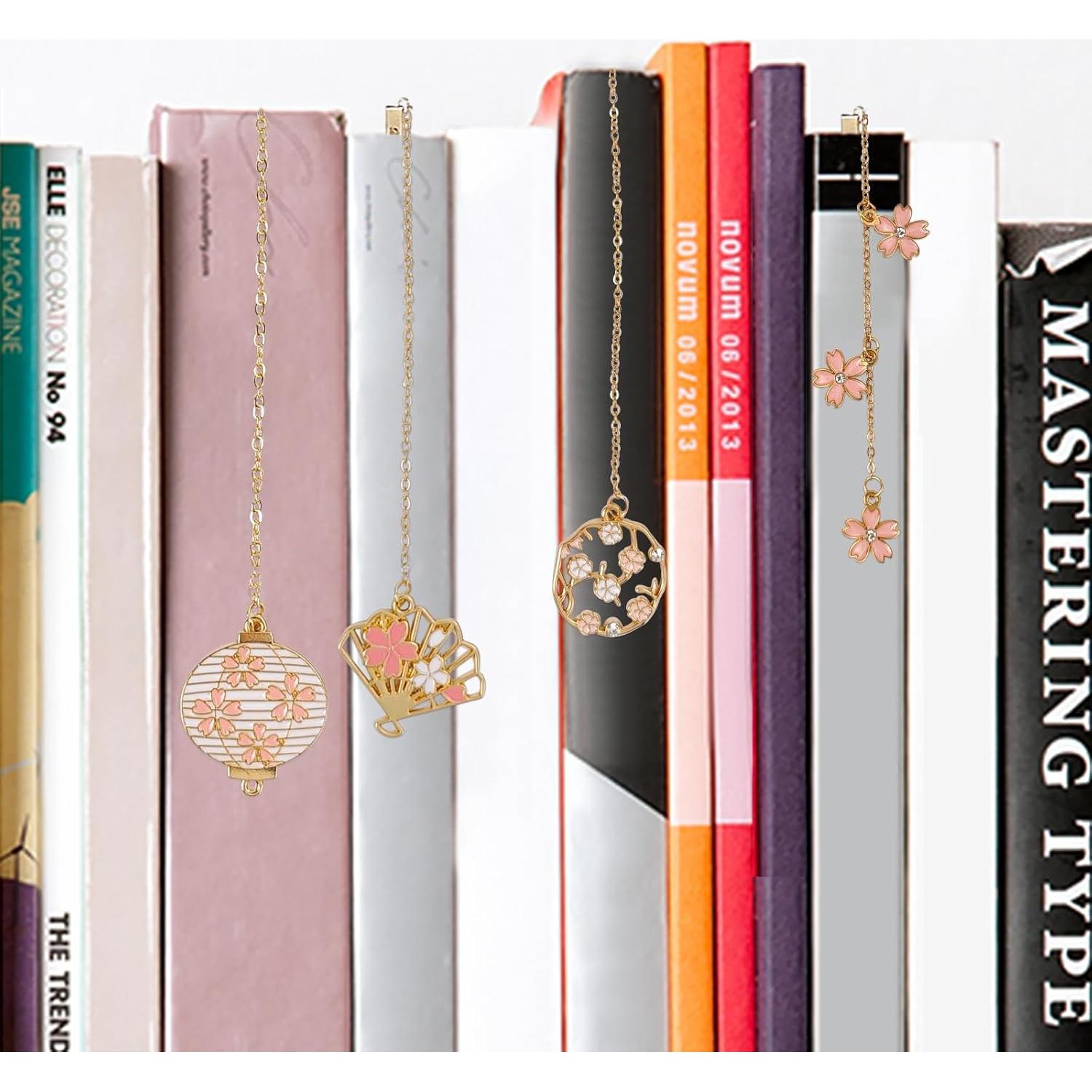 Juego de 4 Marcadores de Metal HFZRZFH - Diseño Floral