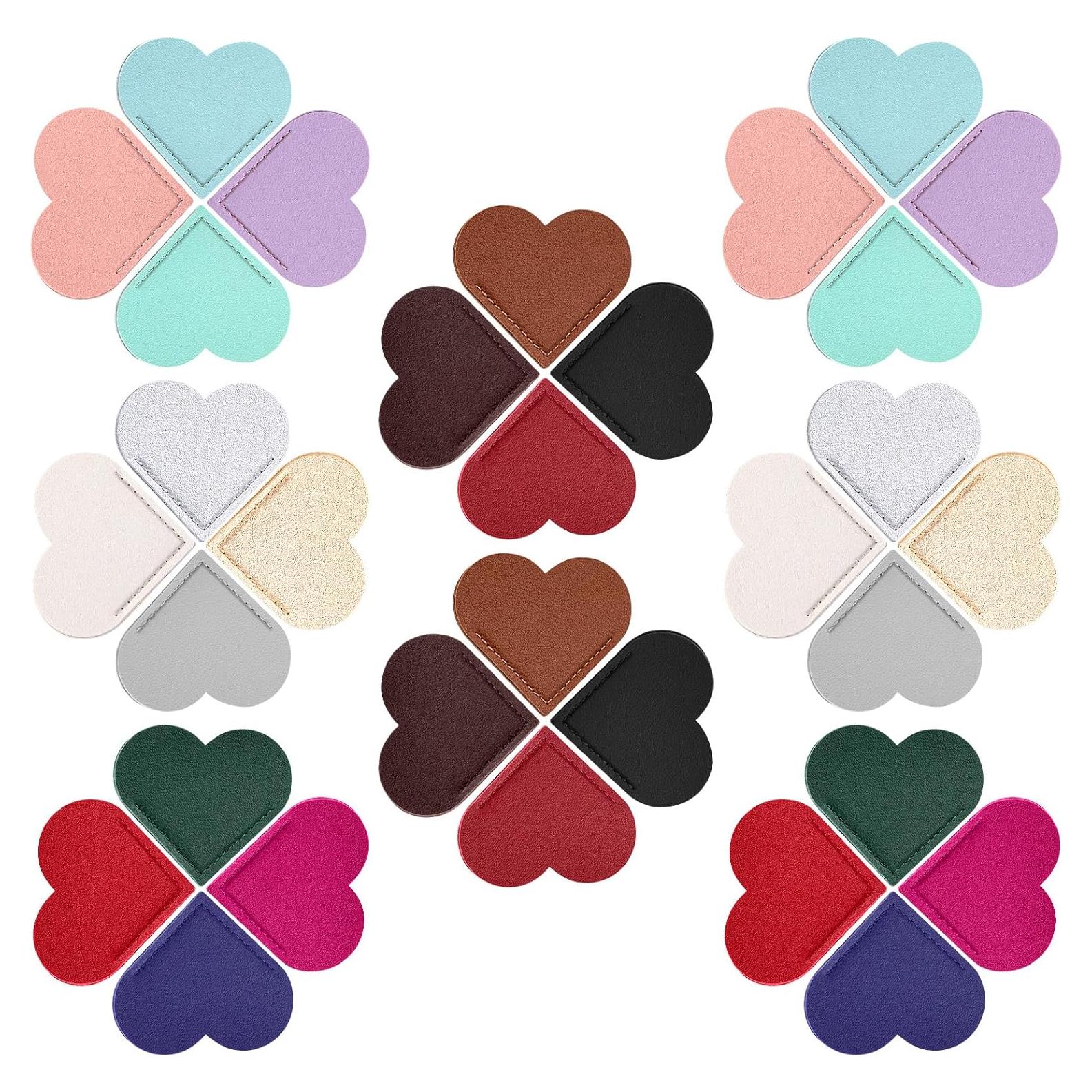 32 Marcadores de Corazón de Cuero Kdafio - Accesorios de Lectura