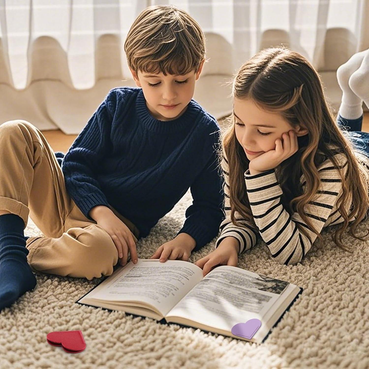 32 Marcadores de Corazón de Cuero Kdafio - Accesorios de Lectura