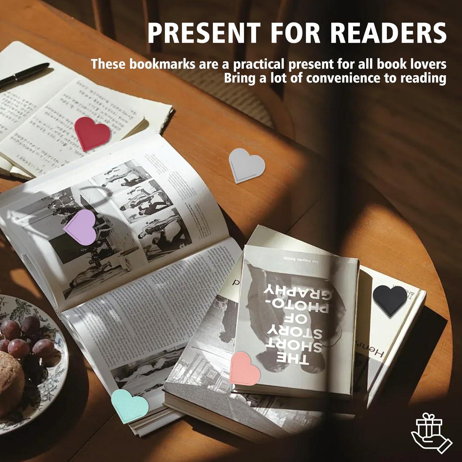 32 Marcadores de Corazón de Cuero Kdafio - Accesorios de Lectura