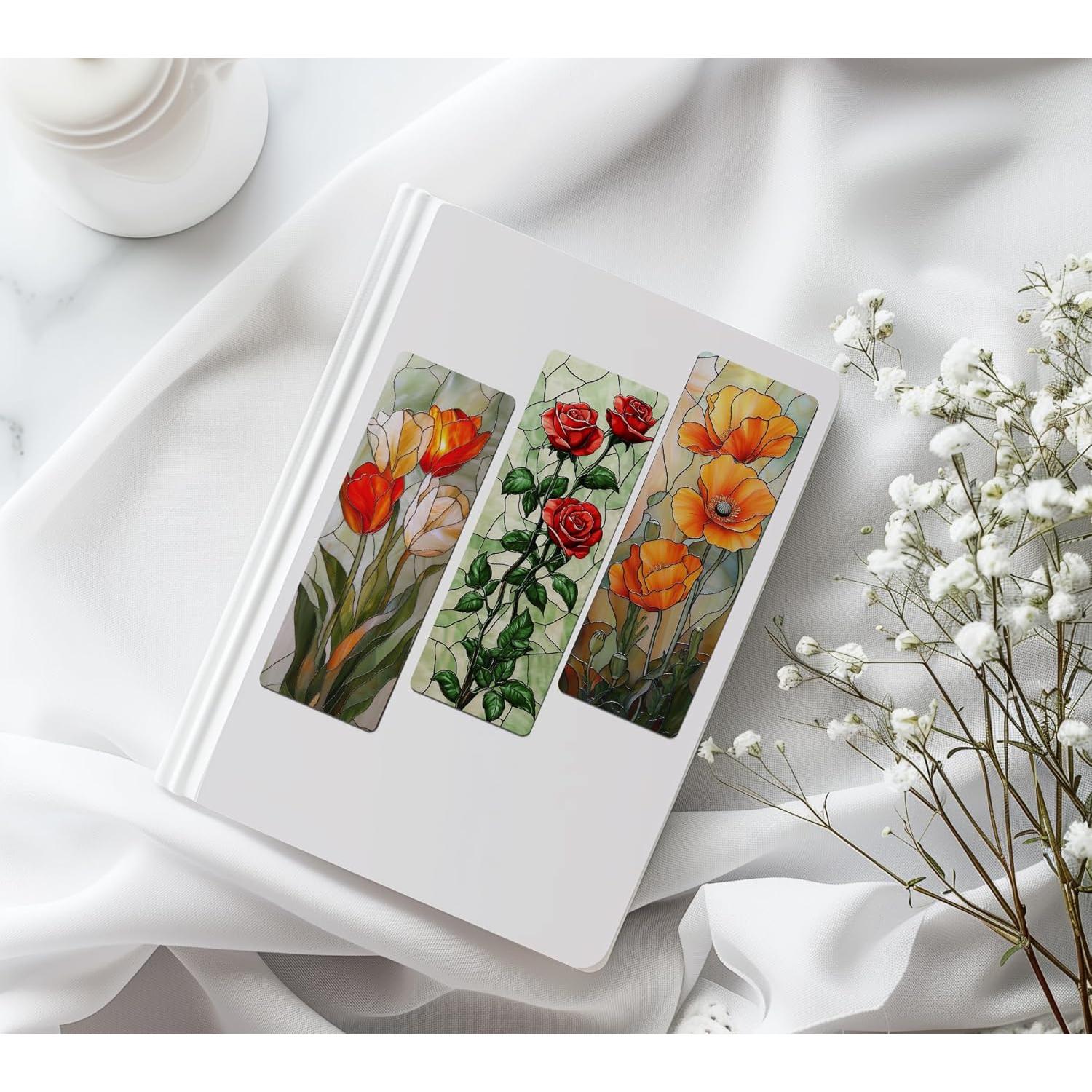 Marcadores de Flores de Vidrio Templado TwoDays - 5 Piezas PVC