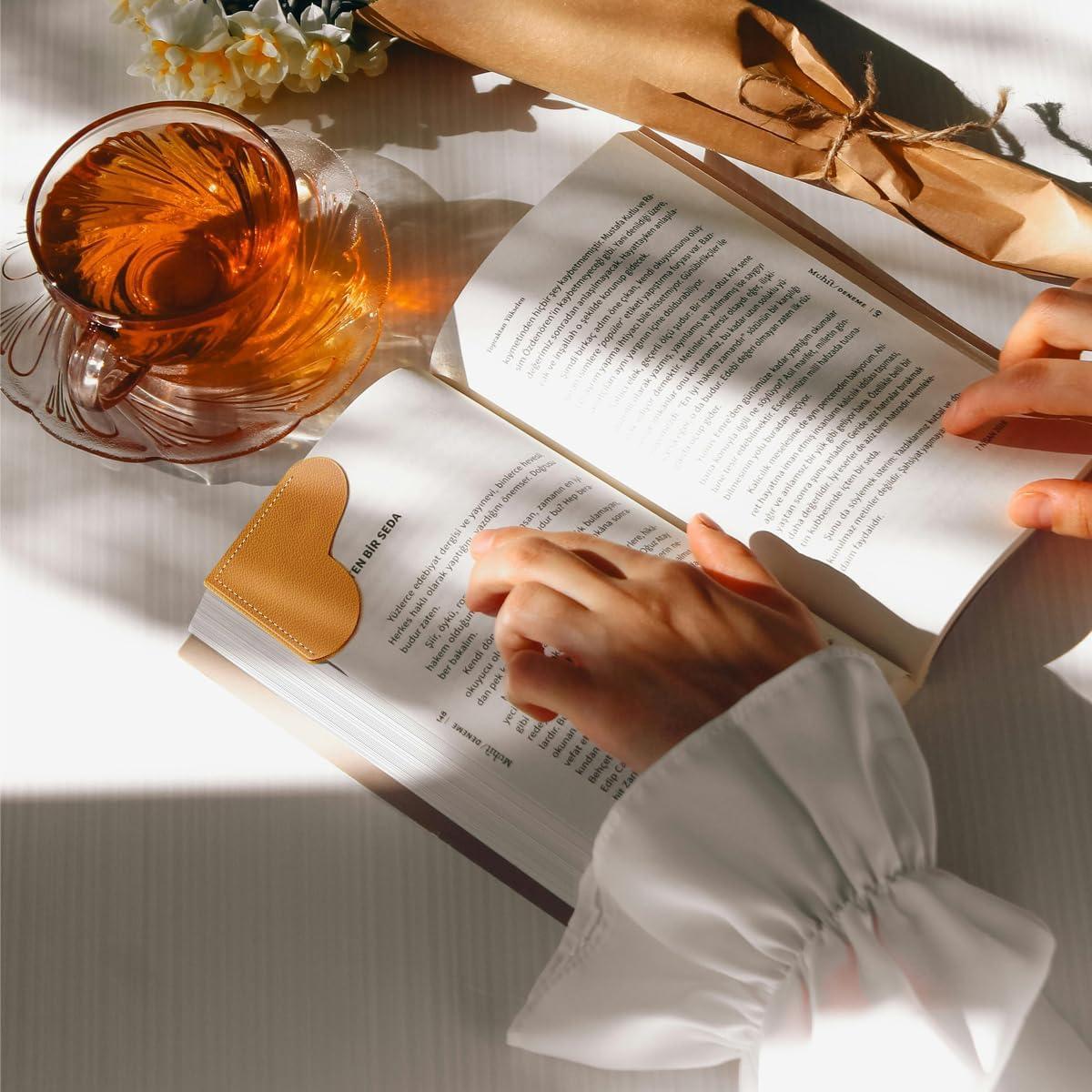 Set de 6 Marcadores de Corazón de Cuero Kinsound - Accesorios de Lectura