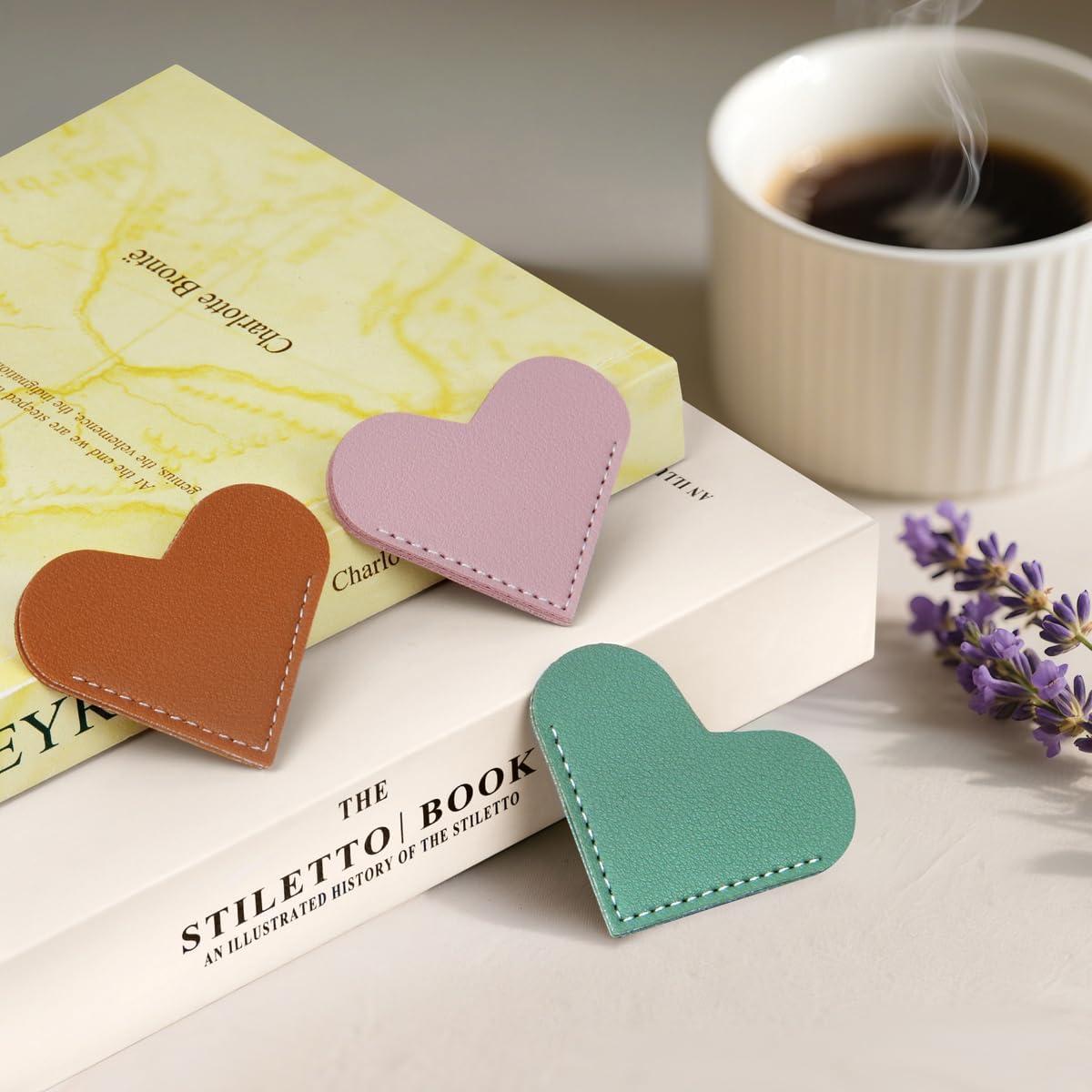 Set de 6 Marcadores de Corazón de Cuero Kinsound - Accesorios de Lectura