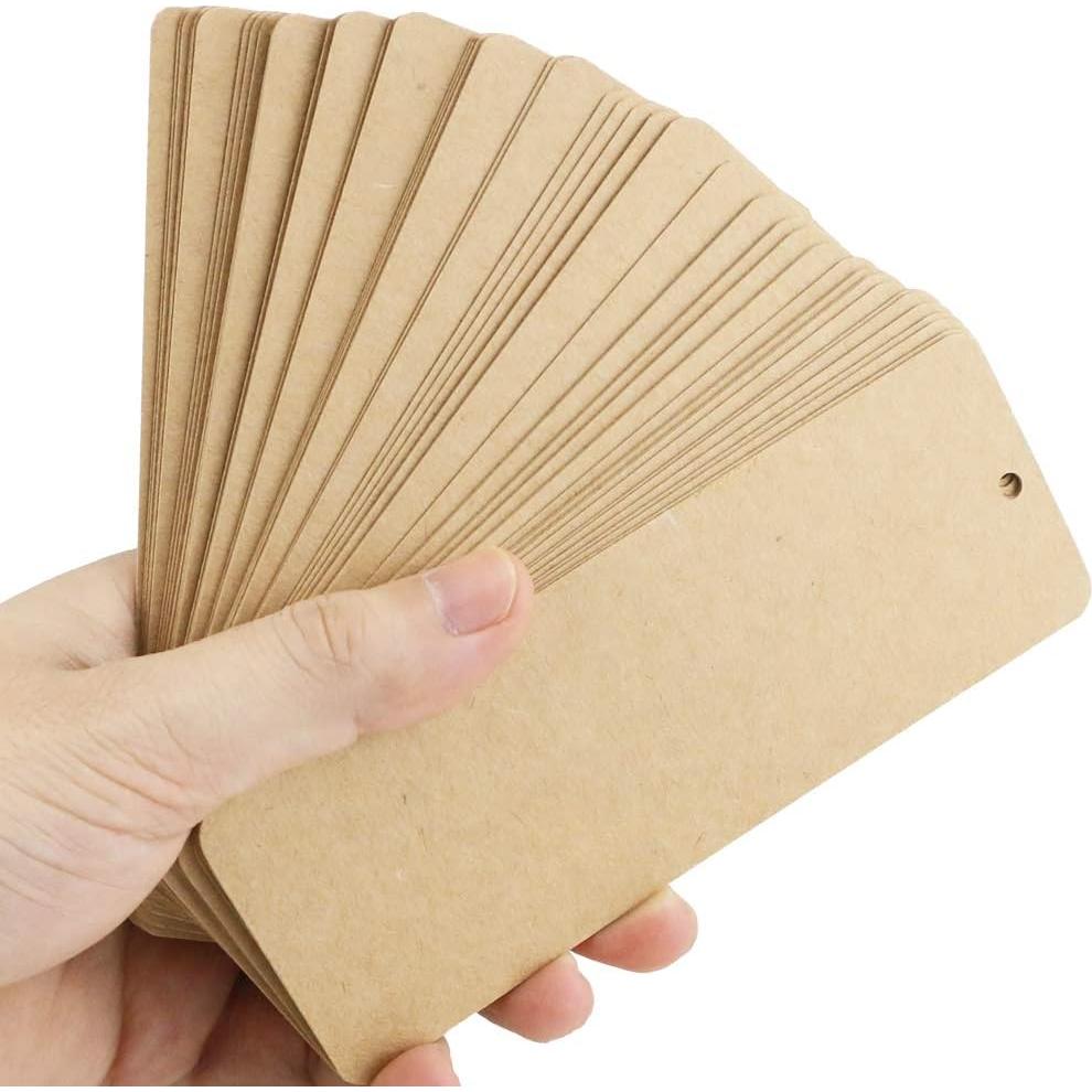120 Tarjetas de Papel Kraft en Blanco Wpxmer para DIY y Etiquetas