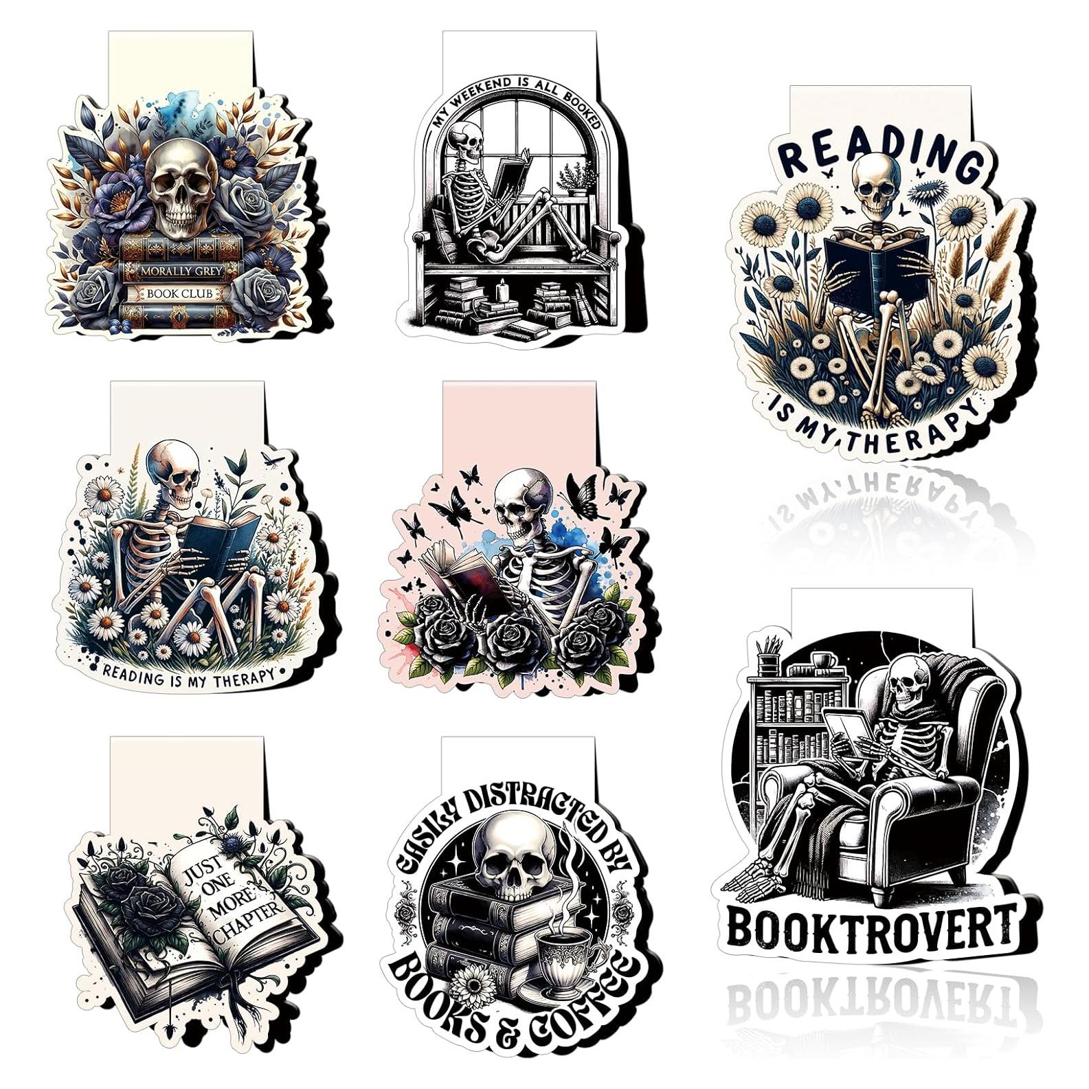 Marcadores Magnéticos de Calavera Wxiben - 8 Pcs