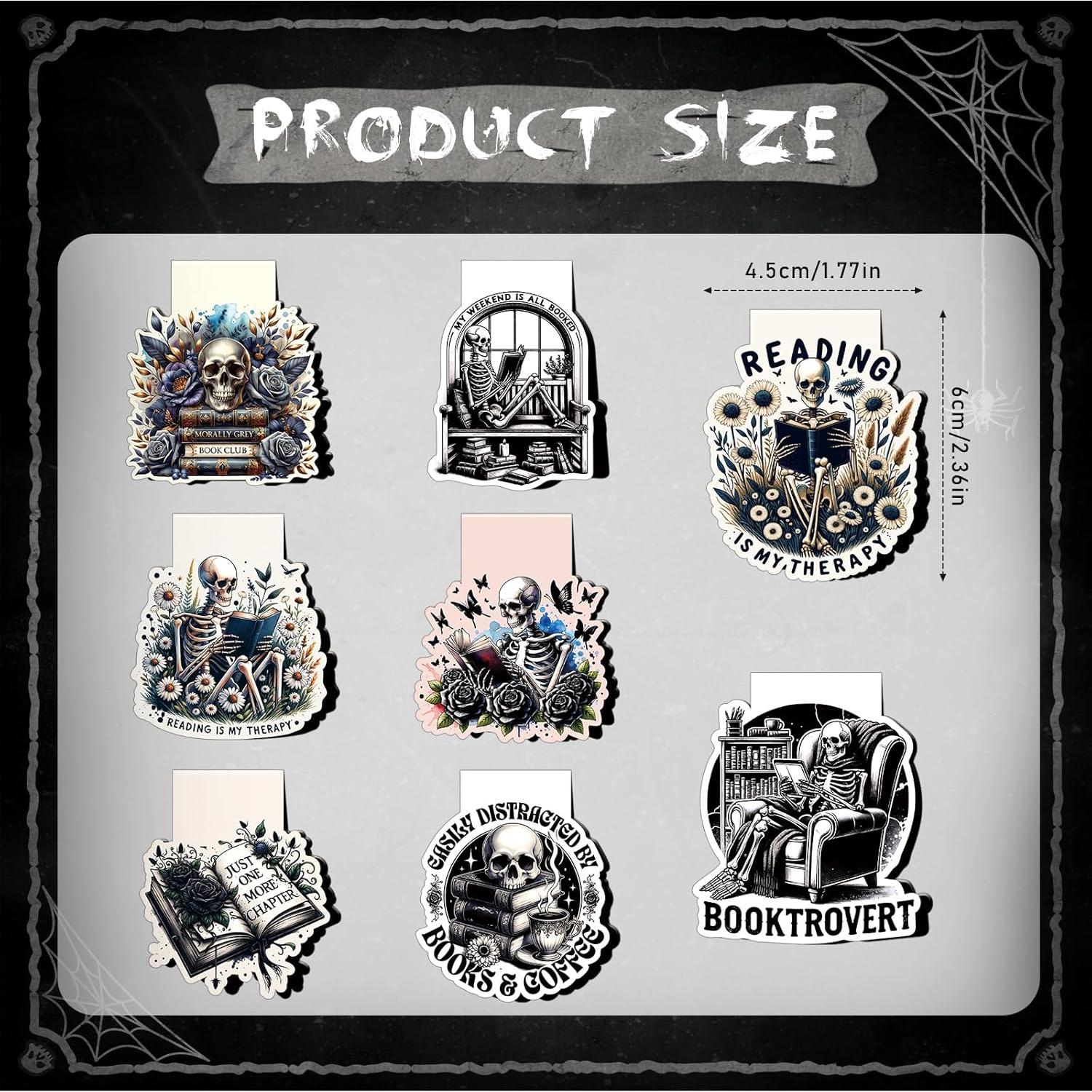 Marcadores Magnéticos de Calavera Wxiben - 8 Pcs