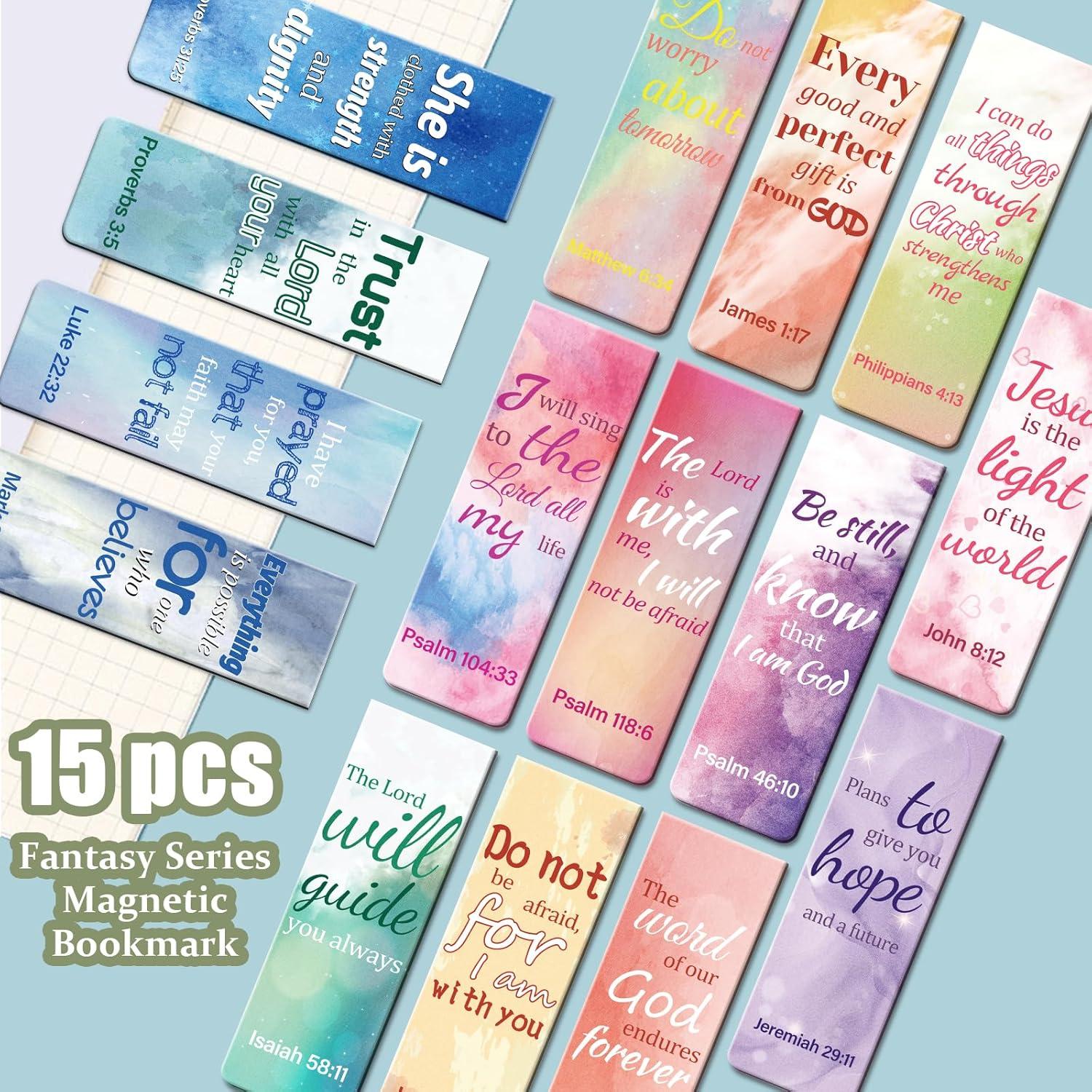 Marcadores Magnéticos Tumwisk 15PCS Citas Bíblicas Coloridos