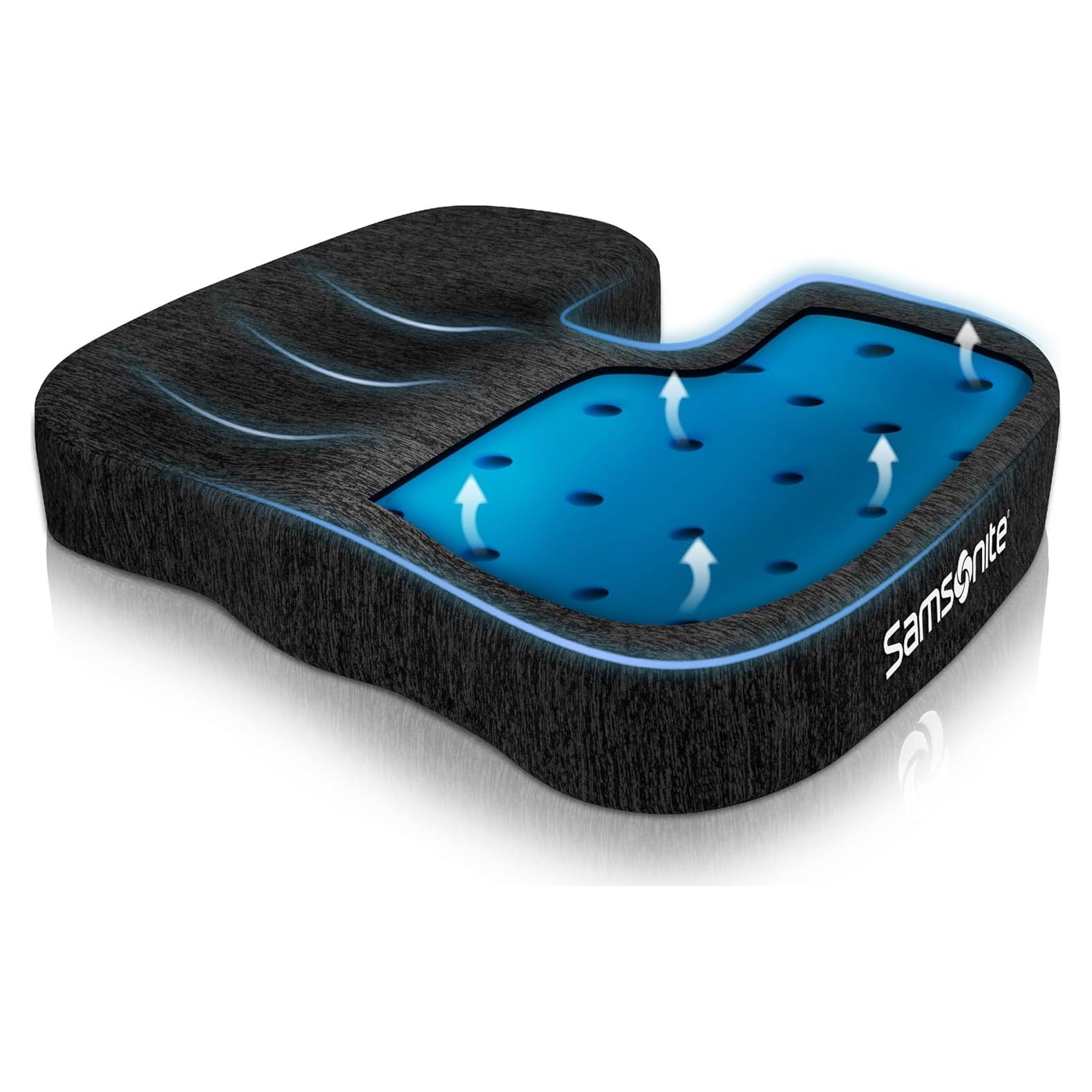 Cojín de Asiento Ergonomico Samsonite SA6436 con Gel Enfriador