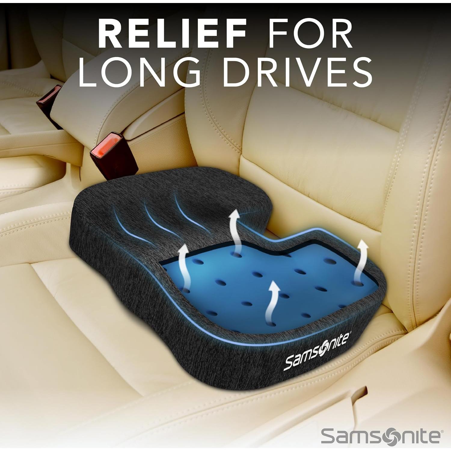 Cojín de Asiento Ergonomico Samsonite SA6436 con Gel Enfriador