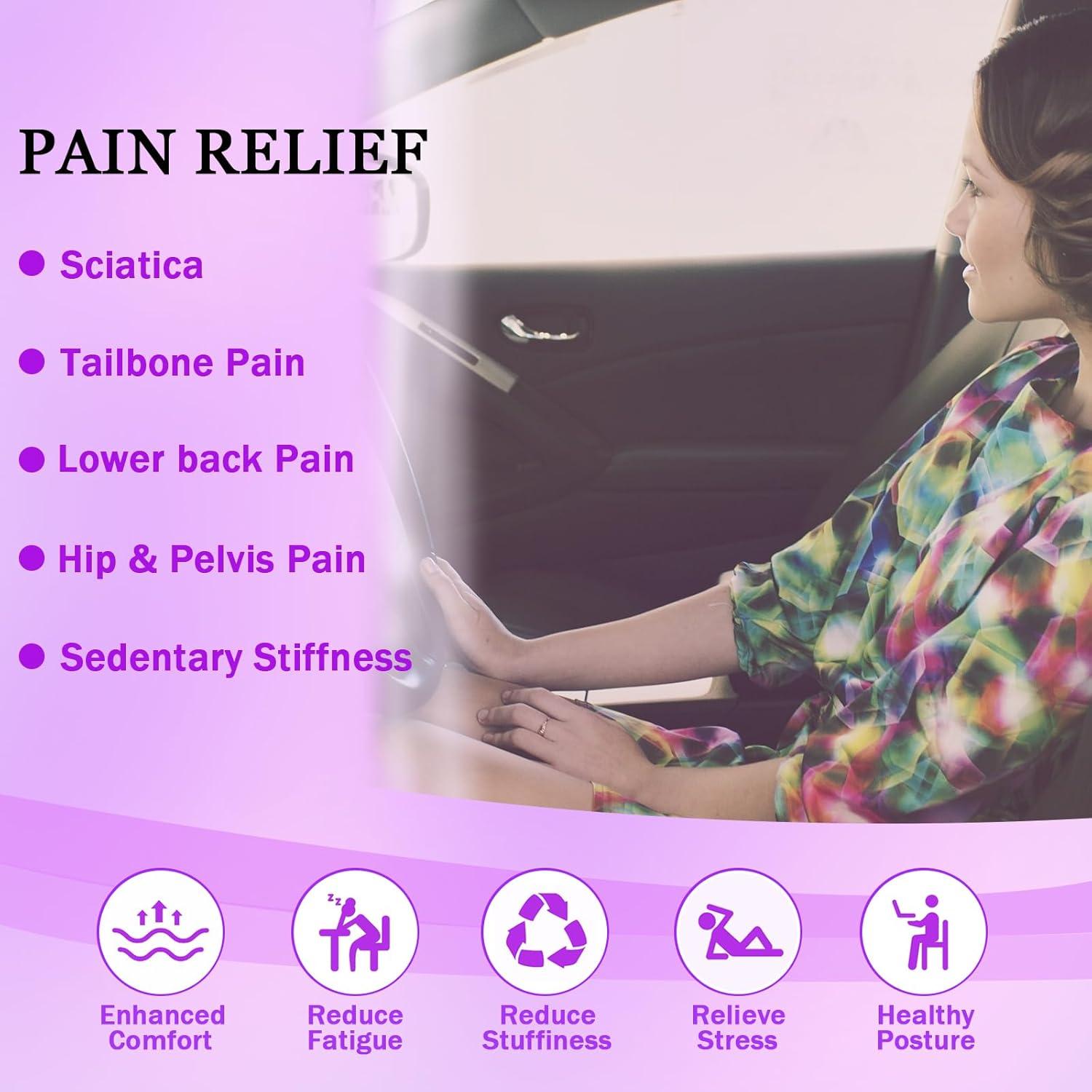 Cojín de Gel Antideslizante Binsheo para Asiento de Coche y Oficina