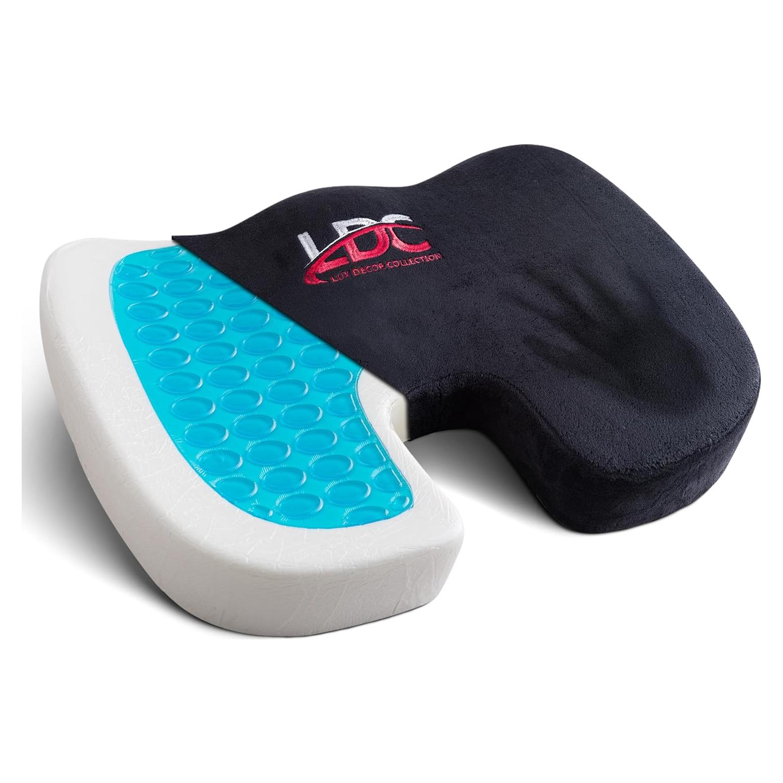 Cojín de Asiento de Espuma de Memoria Gel LDC BSC01 - Alivio Espalda