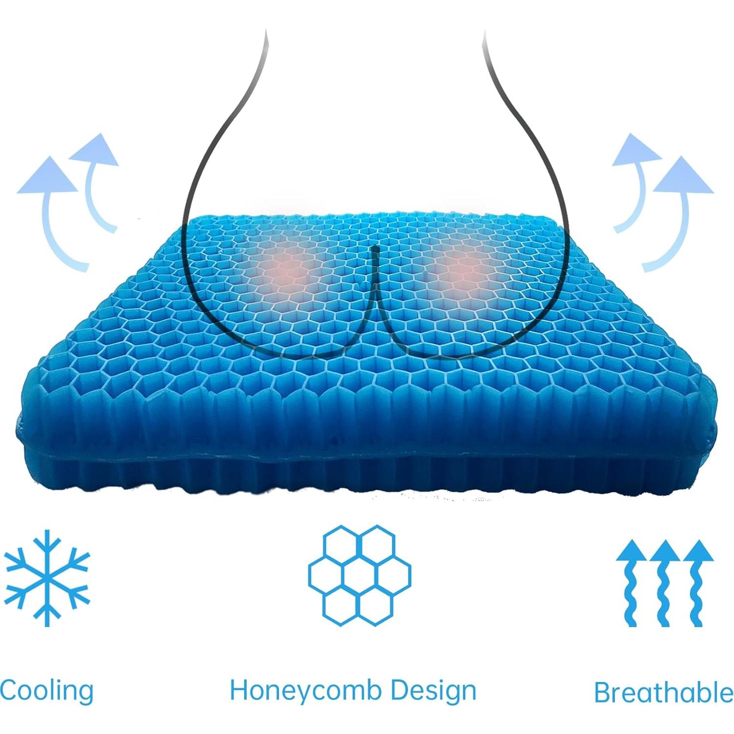 Cojín de Gel Abroca 42x37cm Alivio Dolor Ciática y Cola
