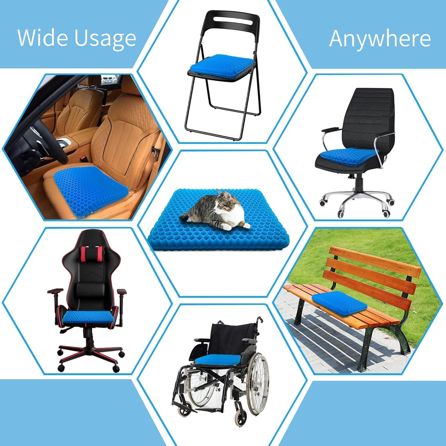 Cojín de Gel Abroca 42x37cm Alivio Dolor Ciática y Cola