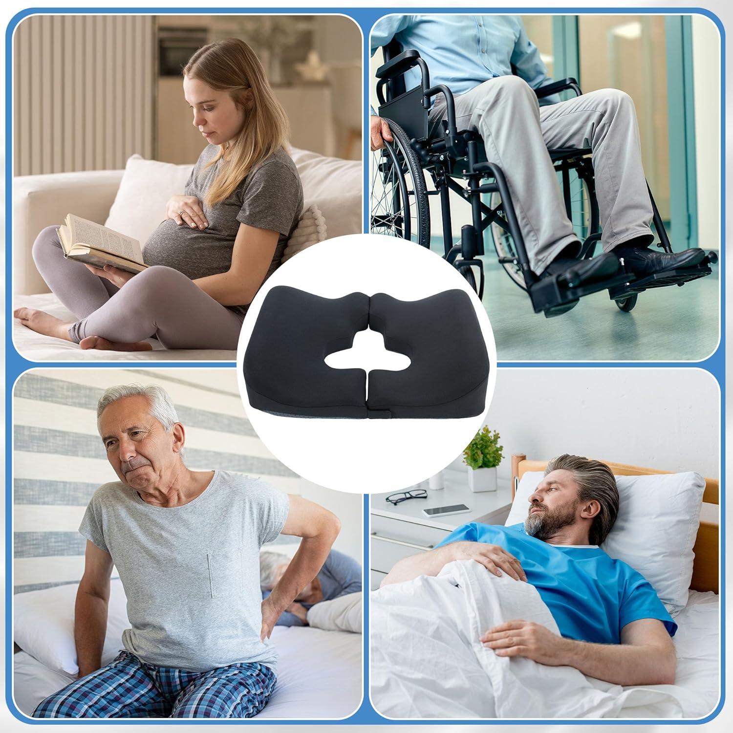 Cojín de Espuma de Memoria HOMBYS para Úlceras - Gris Oscuro