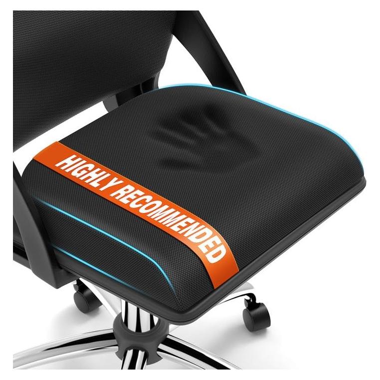 Cojín Grande TranquilRelax Negro para Silla de Oficina y Coche