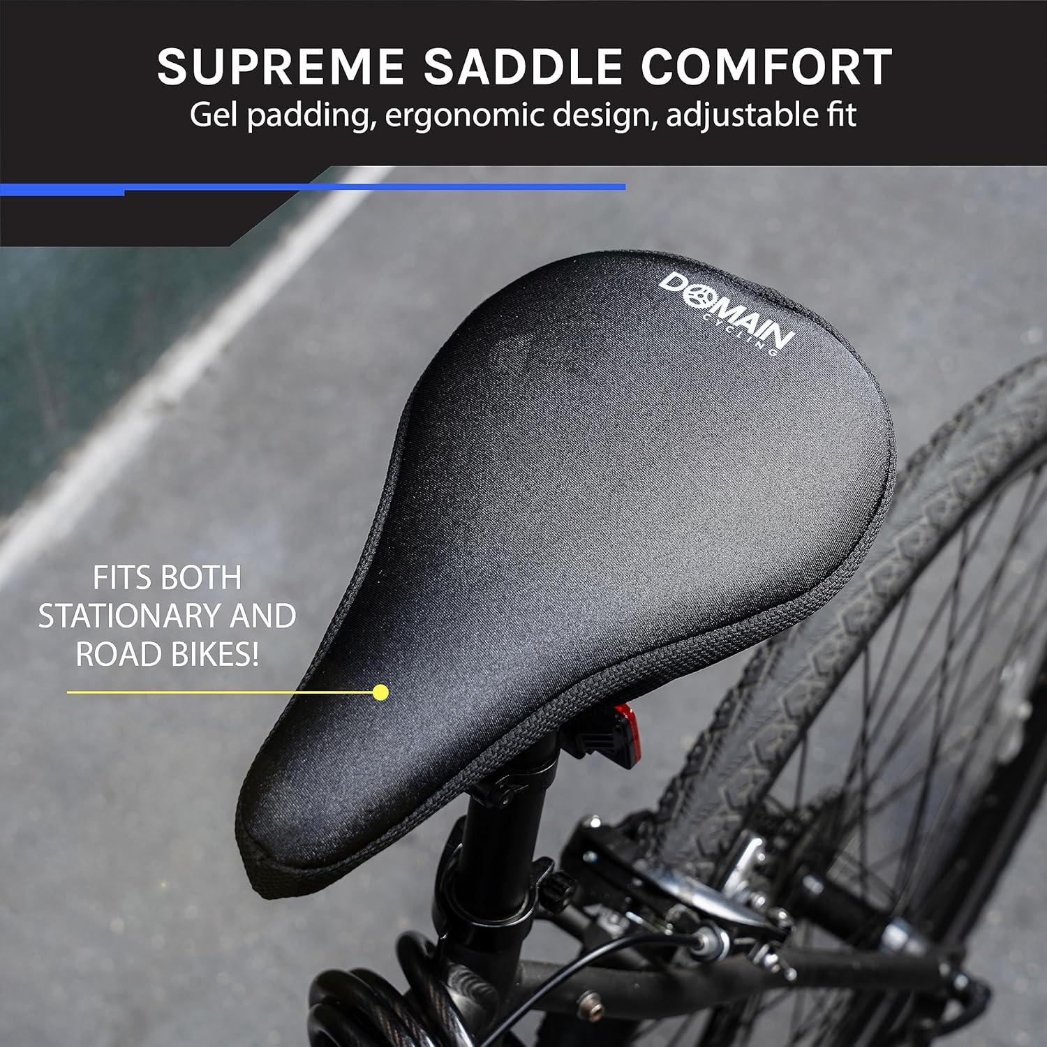 Funda de Asiento de Gel Domain Cycling 26.7x17.8cm Negro