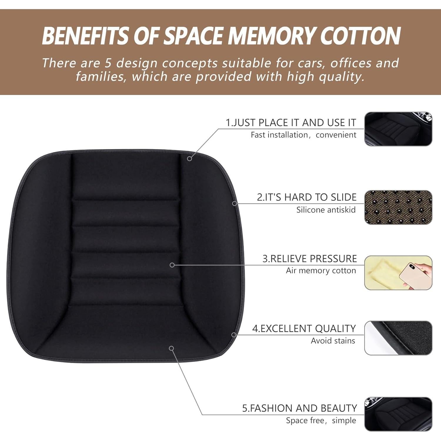 Almohadilla para Asiento de Coche MYFAMIREA Espuma Viscoelástica 50.8x46.99cm