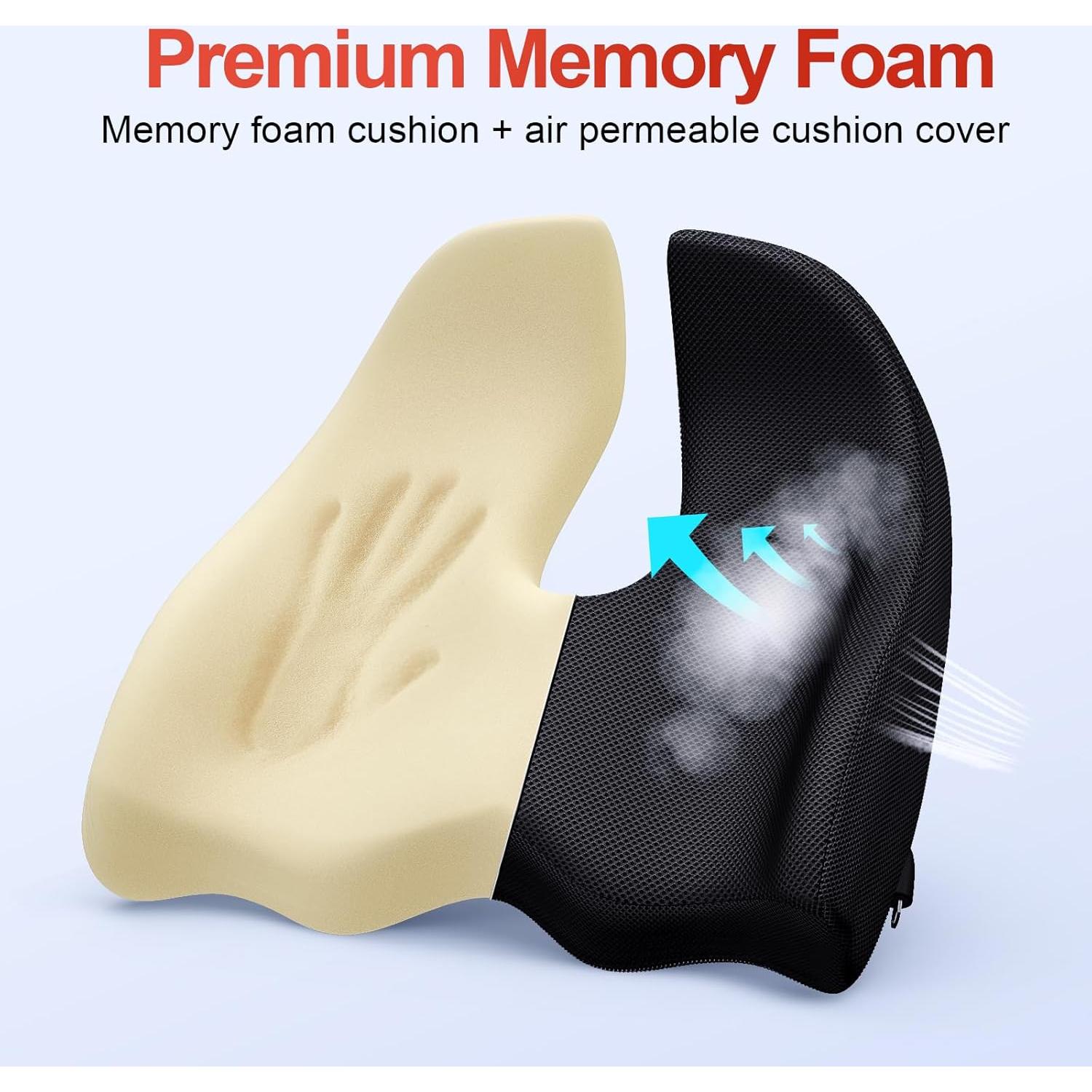 Cojín de Asiento Ergonómico Benazcap Extra Grande con Funda