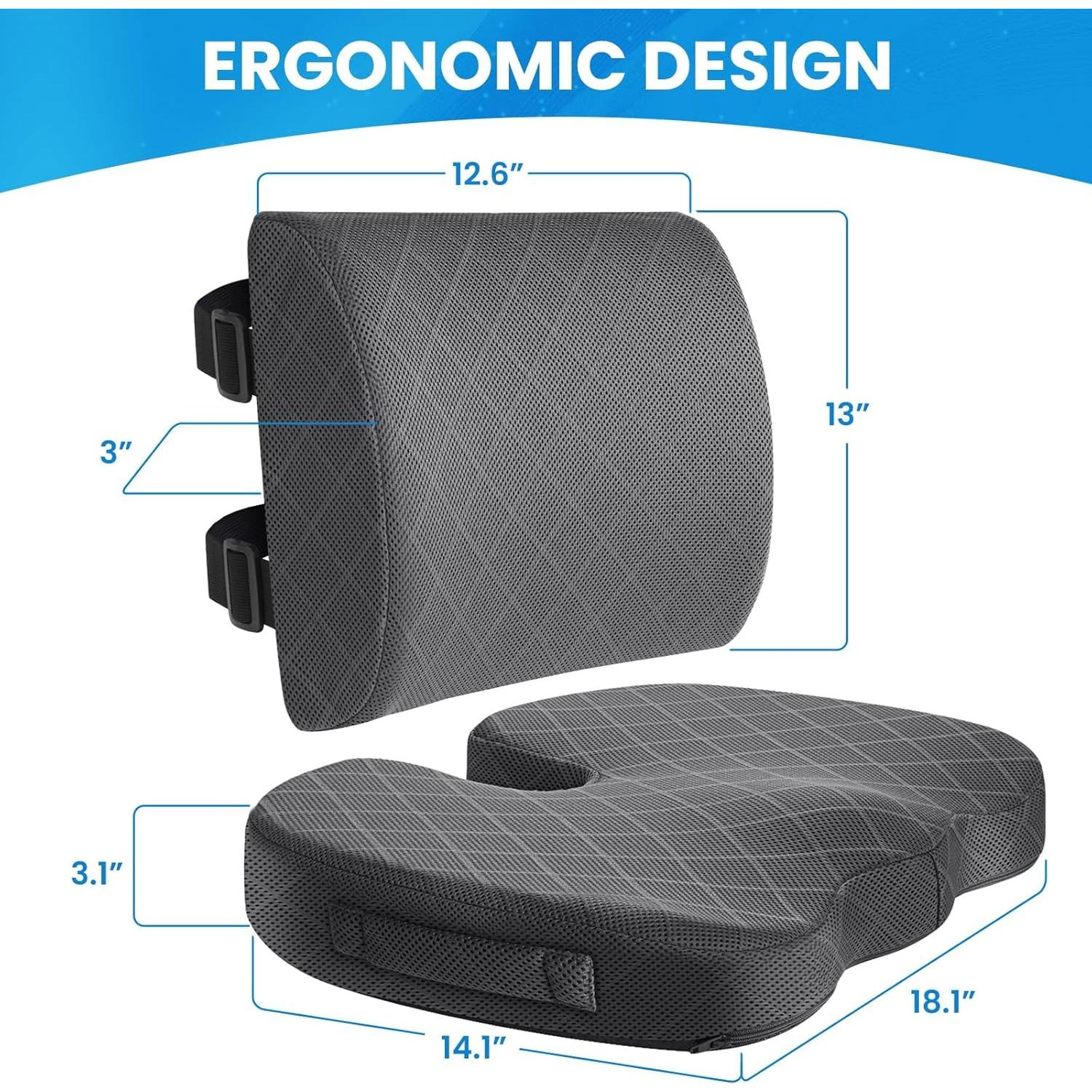 Cojín TushGuard Espuma Viscoelástica Grande para Silla y Coche