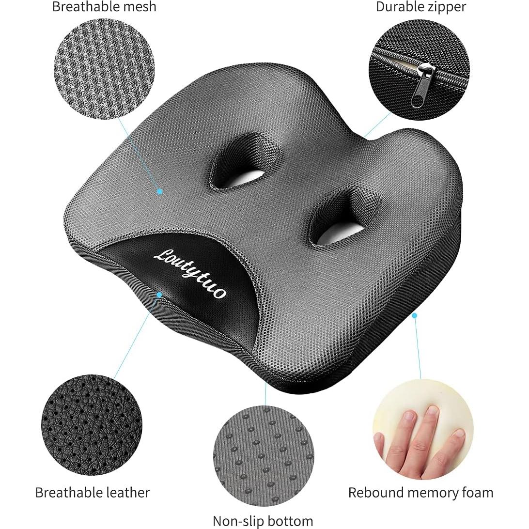 Almohadilla para Asiento LOUTYTUO Espuma de Memoria 45x39cm