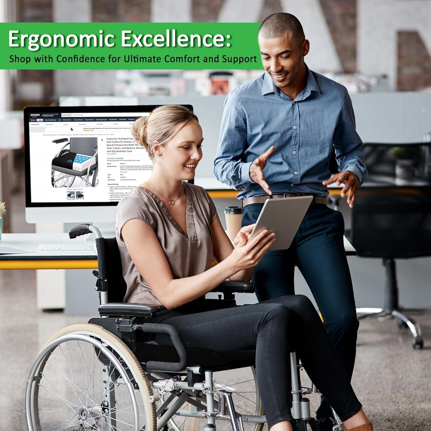 Cojín de Silla de Ruedas PRIMART Gel Enfriador Ergonómico