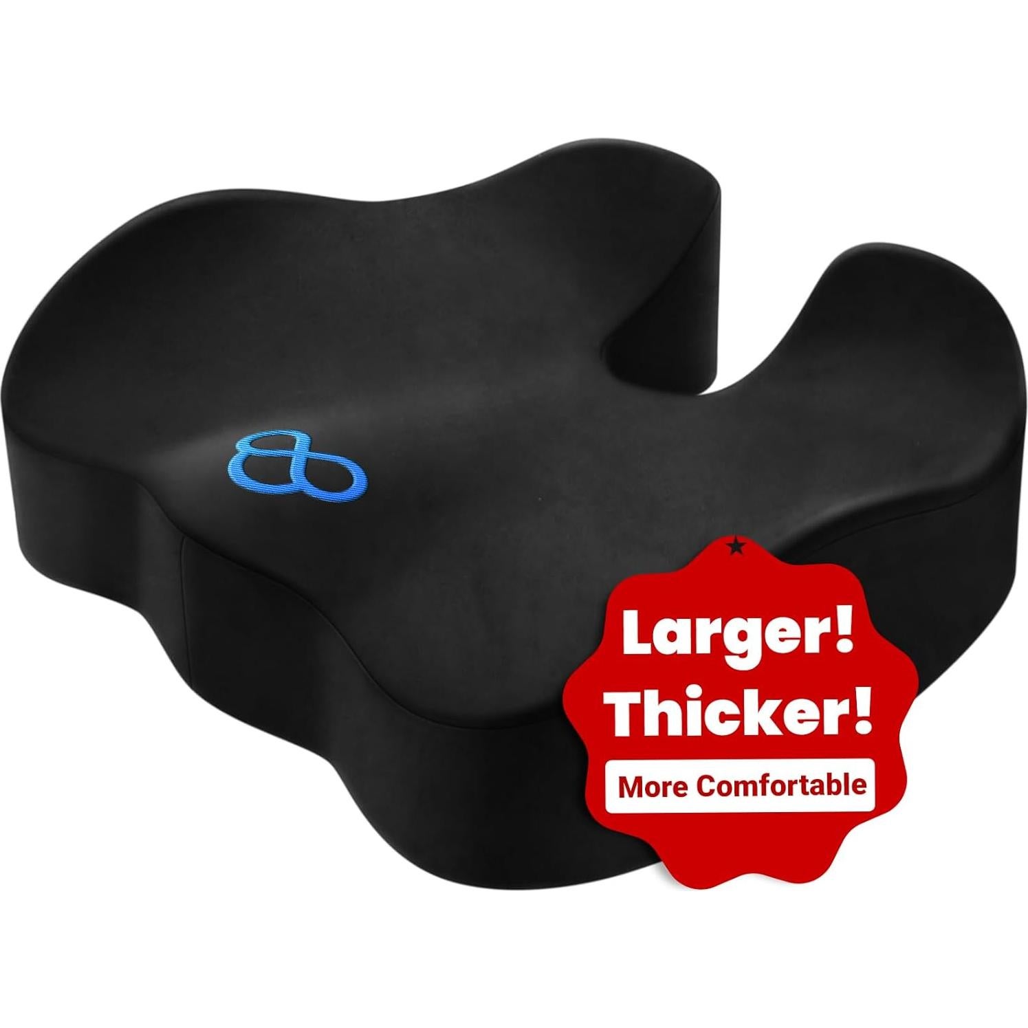 Cojín de Asiento BlissTrends Espuma Viscoelástica 46x41cm Negro