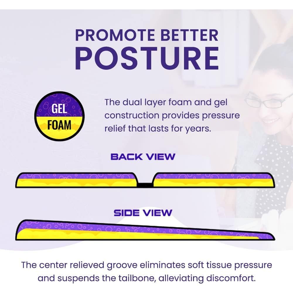 Cojín de Asiento Ergonómico GSeat Lite - Alivio Espalda y Ciática