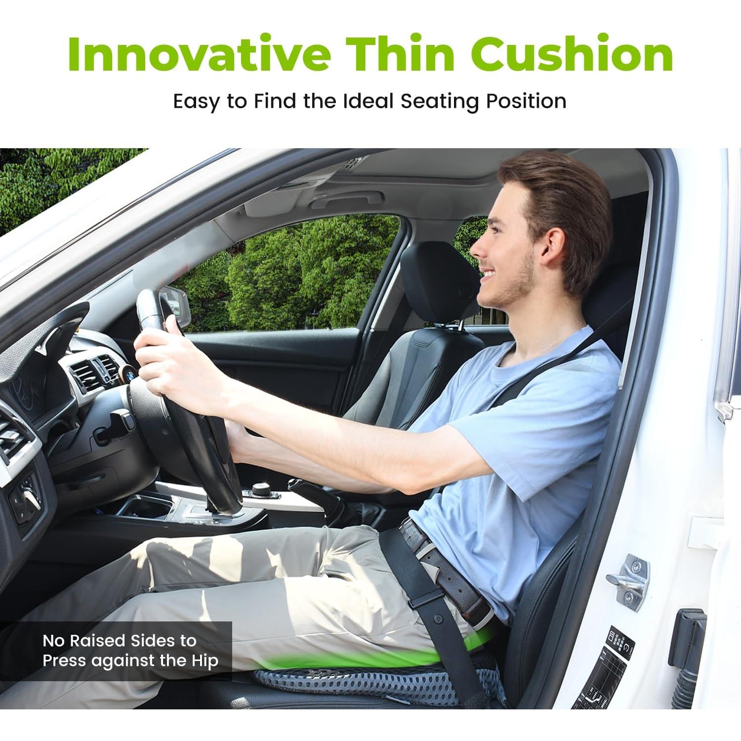 Cojín de Asiento de Espuma de Memoria Dreamer Car QFC040-BK