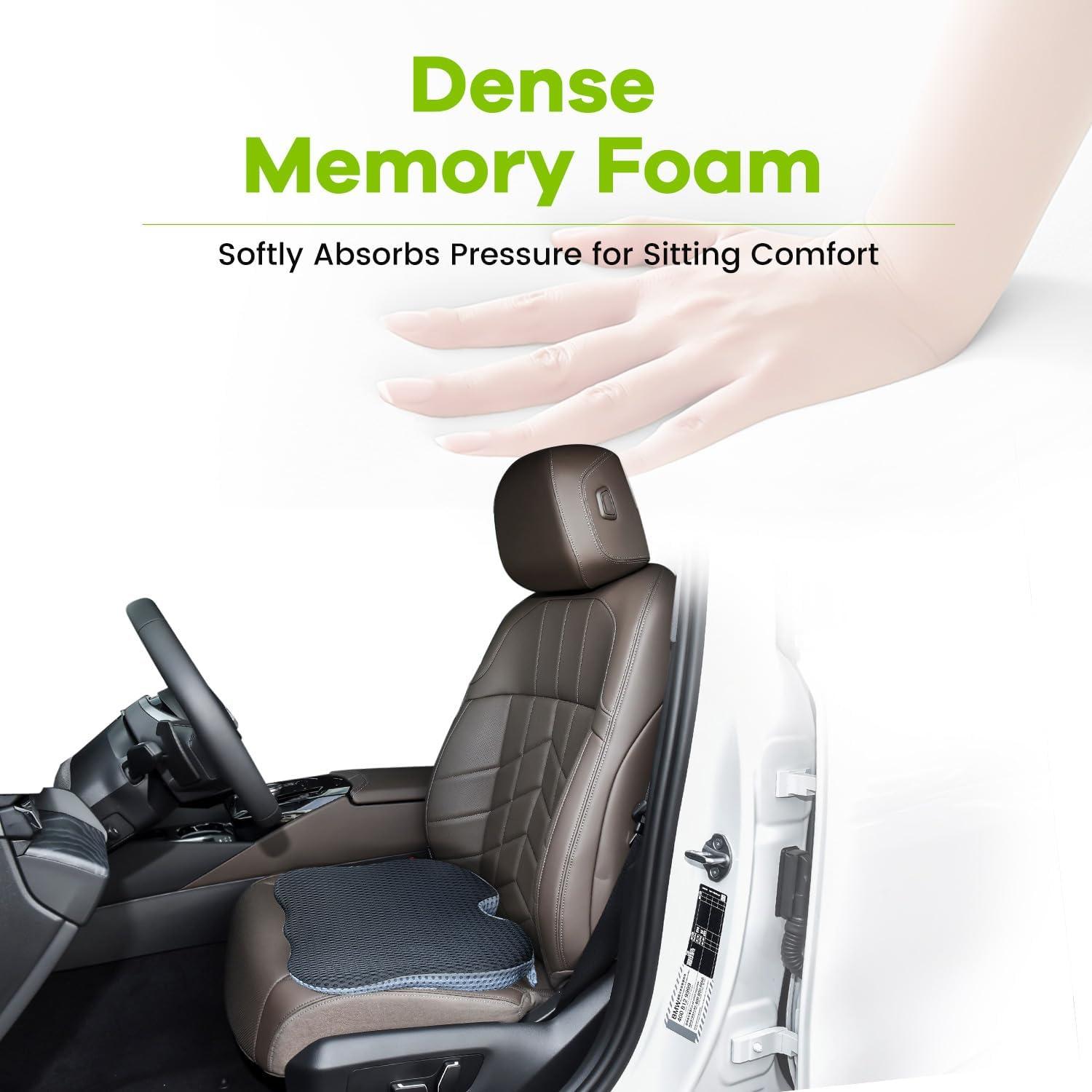 Cojín de Asiento de Espuma de Memoria Dreamer Car QFC040-BK