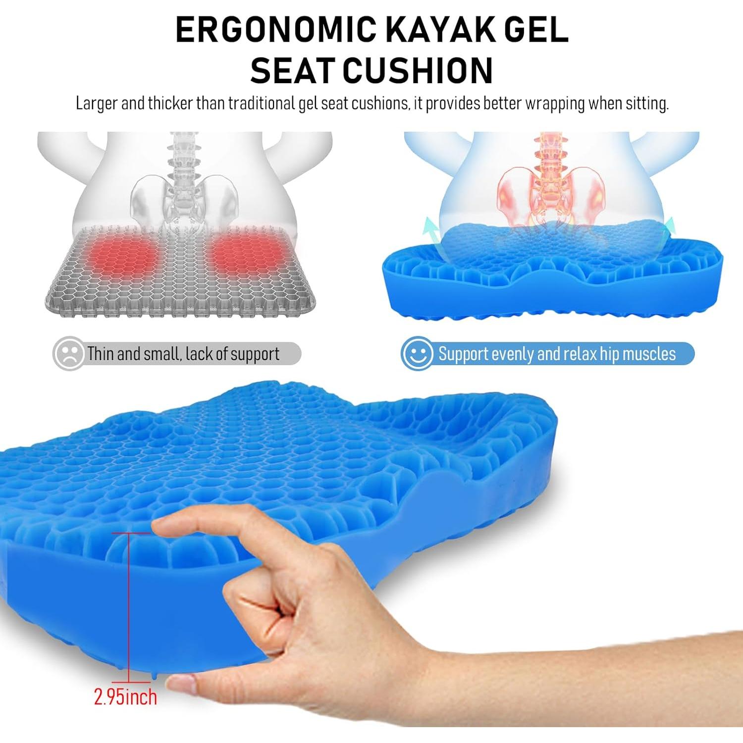 Cojín Antideslizante NEW-Vi para Asiento de Kayak - Gel Impermeable