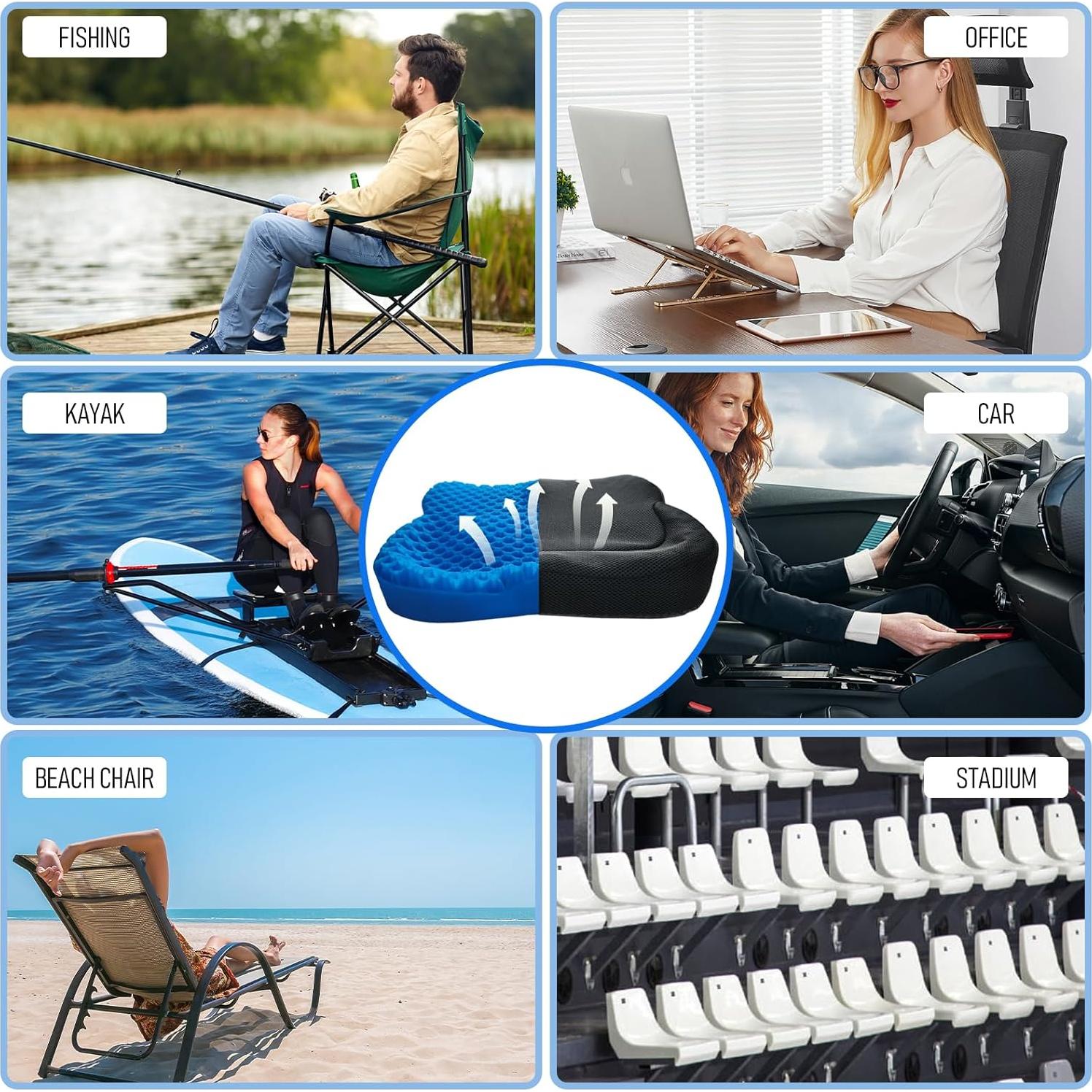 Cojín Antideslizante NEW-Vi para Asiento de Kayak - Gel Impermeable