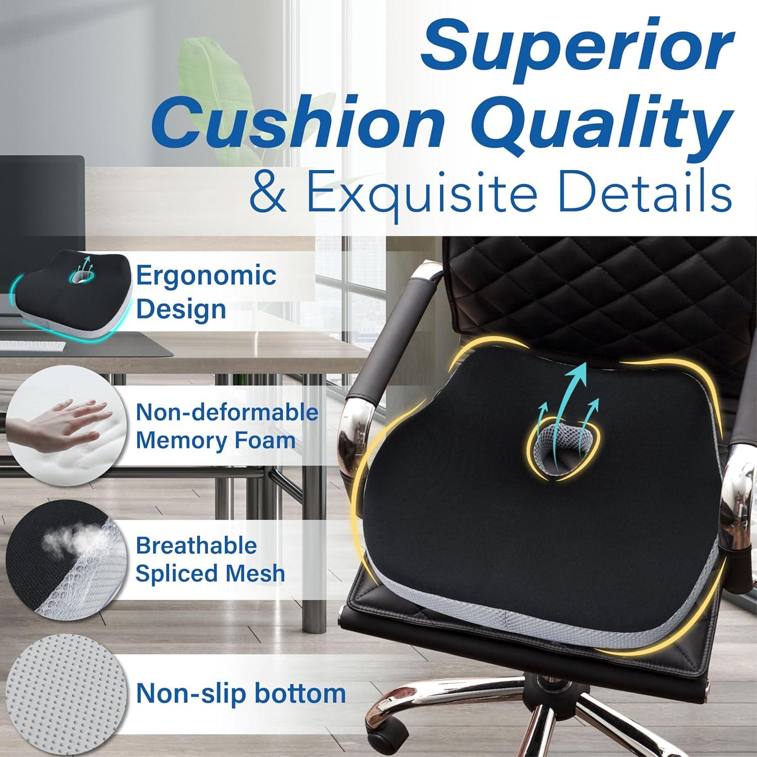 Cojín Ergonómico Allaboutsla para Asiento de Coche - Alivio Dolor Ciático