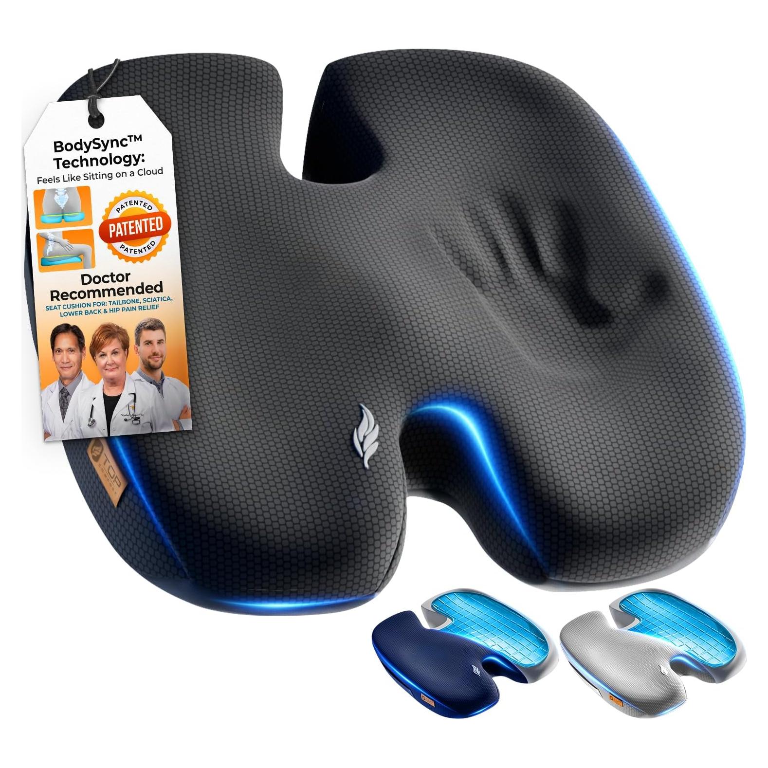 Cojín de Asiento Ergonómico TOP COMFORT con Gel y Espuma Viscoelástica