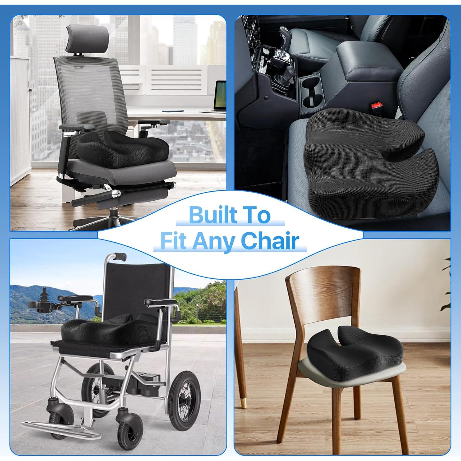 Cojín Ergonómico CJACSOC de Espuma Viscoelástica XL Negro