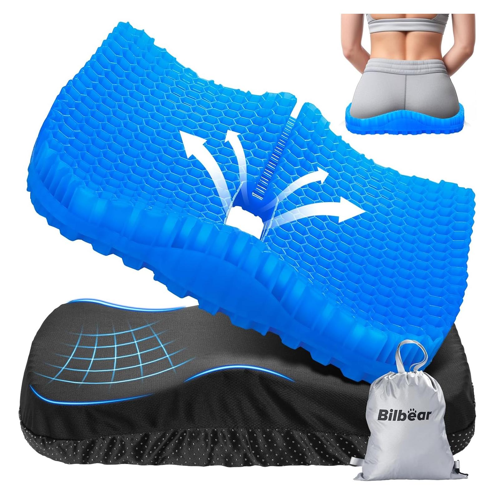 Cojín de Asiento de Gel Bilbear Grande 42x35 cm Azul