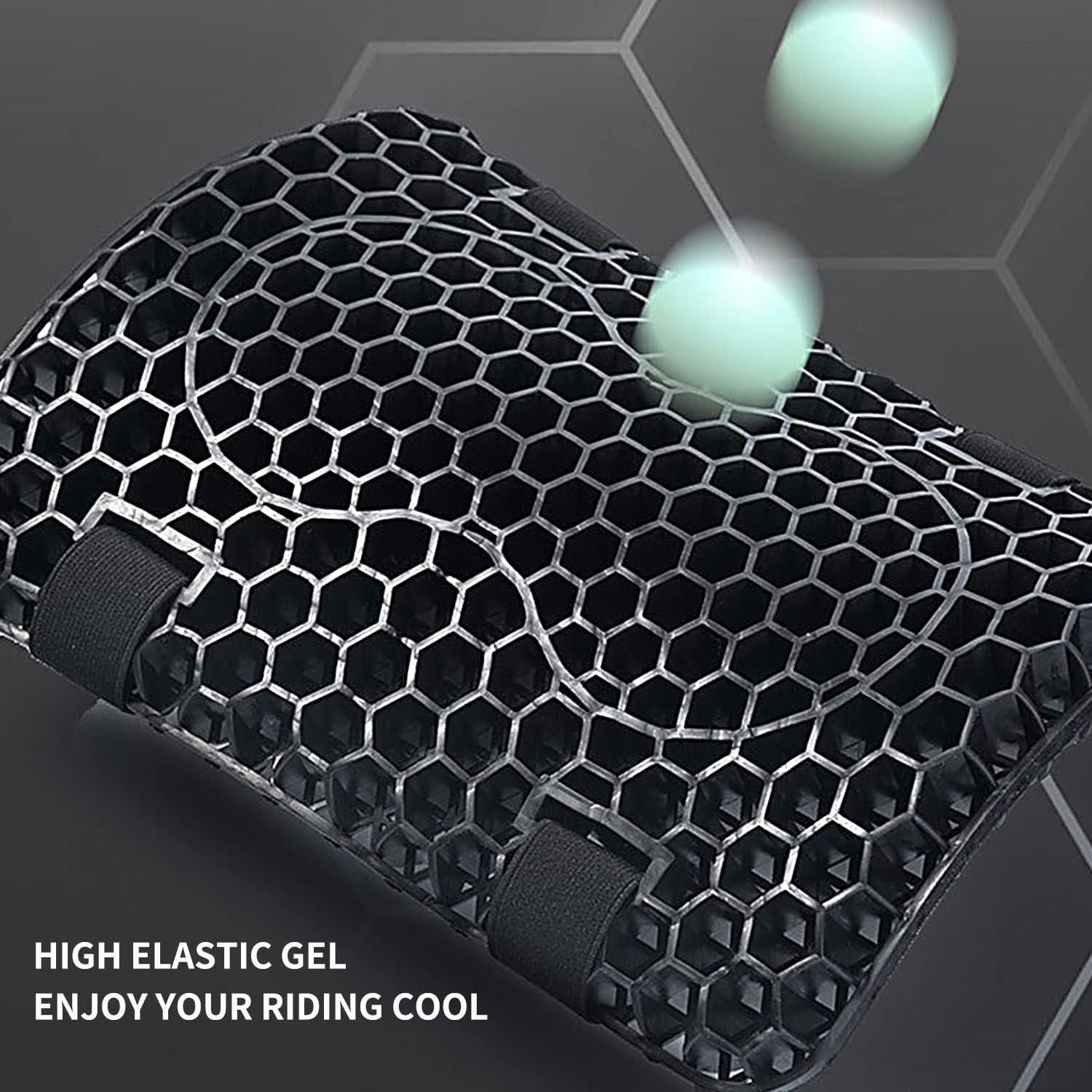 Cojín de Gel para Asiento de Motocicleta ELCYCO 28x21 cm