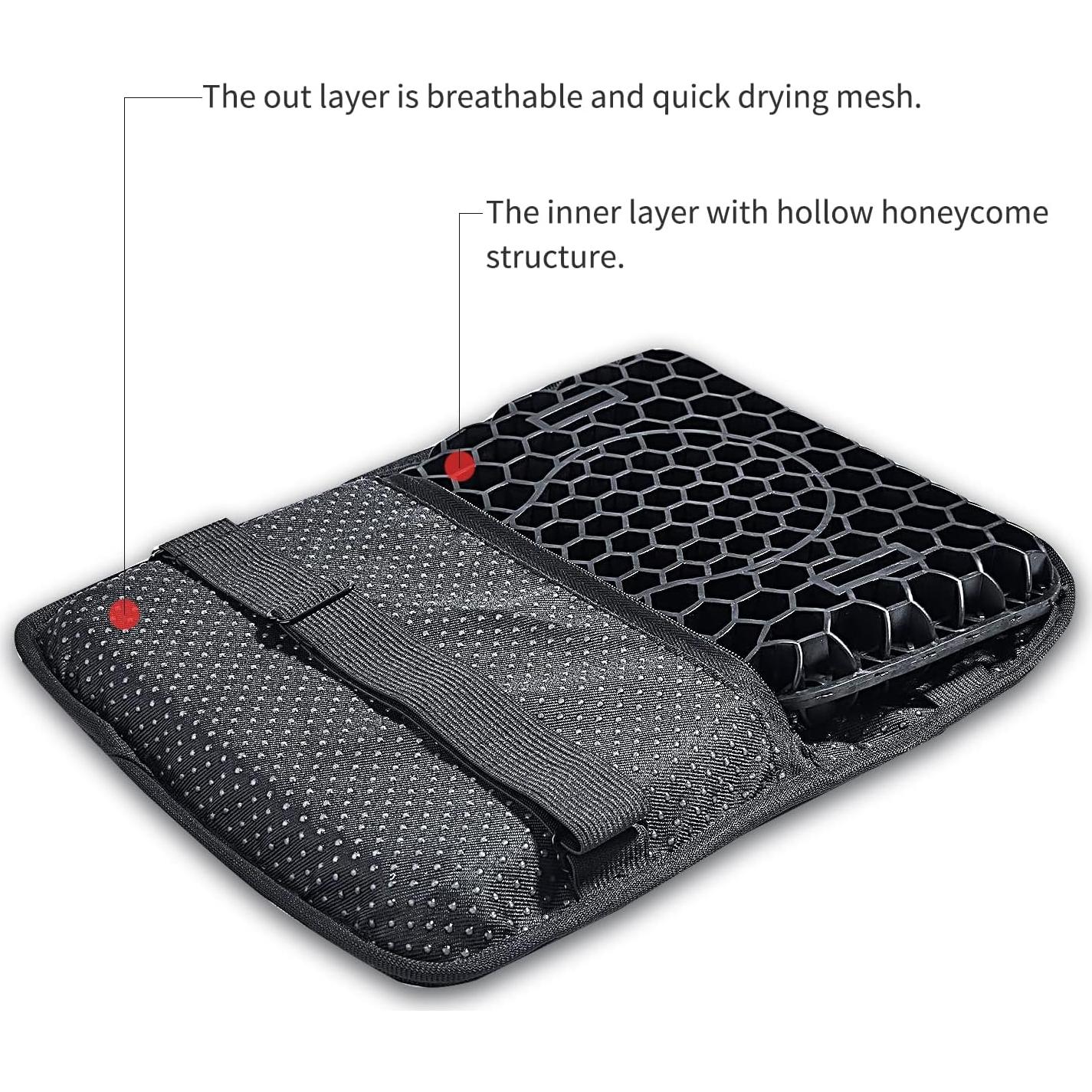 Cojín de Gel para Asiento de Motocicleta ELCYCO 28x21 cm