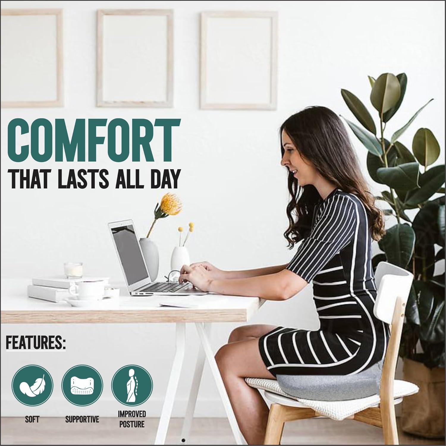 Cojín de Asiento X-Large ComfyFriend Espuma Viscoelástica Gel