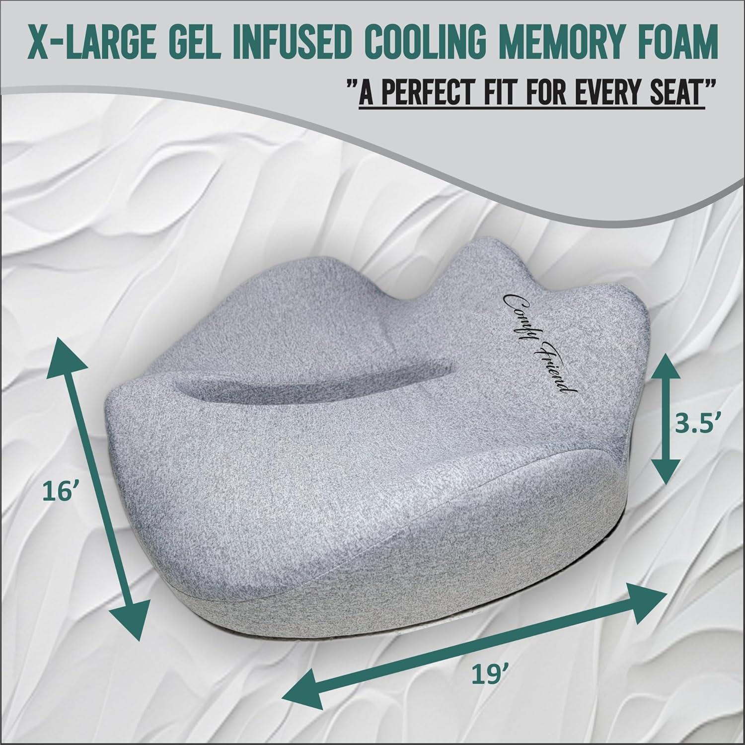 Cojín de Asiento X-Large ComfyFriend Espuma Viscoelástica Gel