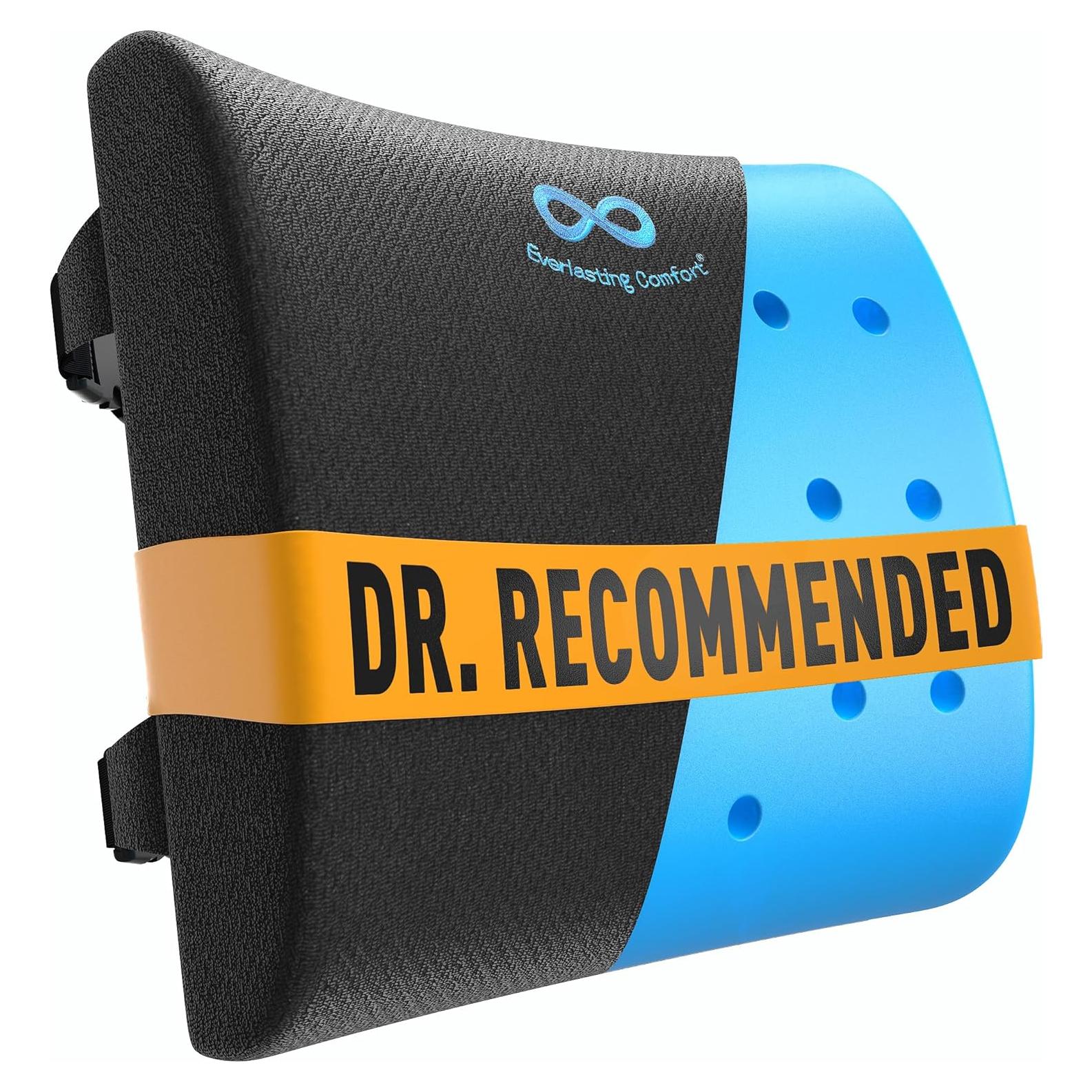 Cojín Lumbar Everlasting Comfort Espuma Viscoelástica Negro