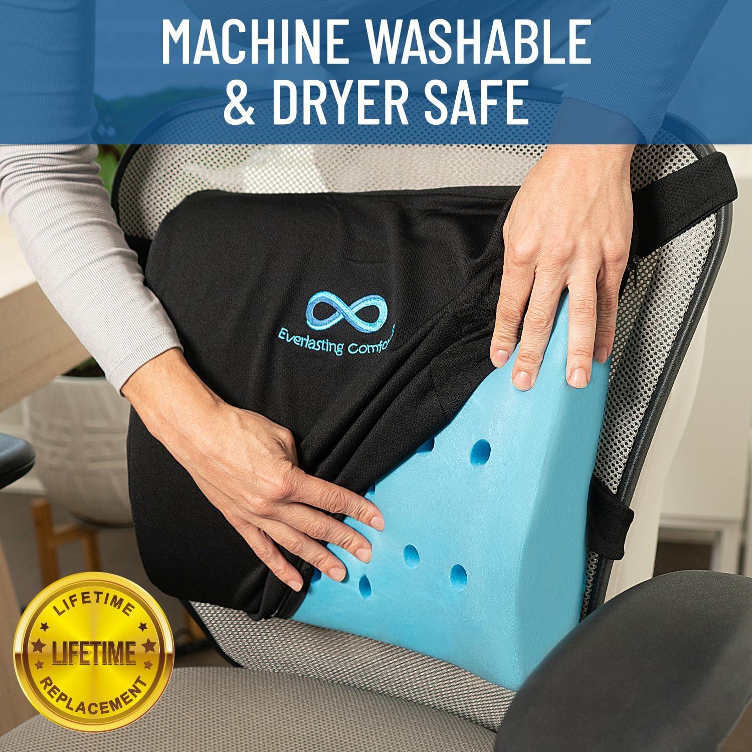 Cojín Lumbar Everlasting Comfort Espuma Viscoelástica Negro