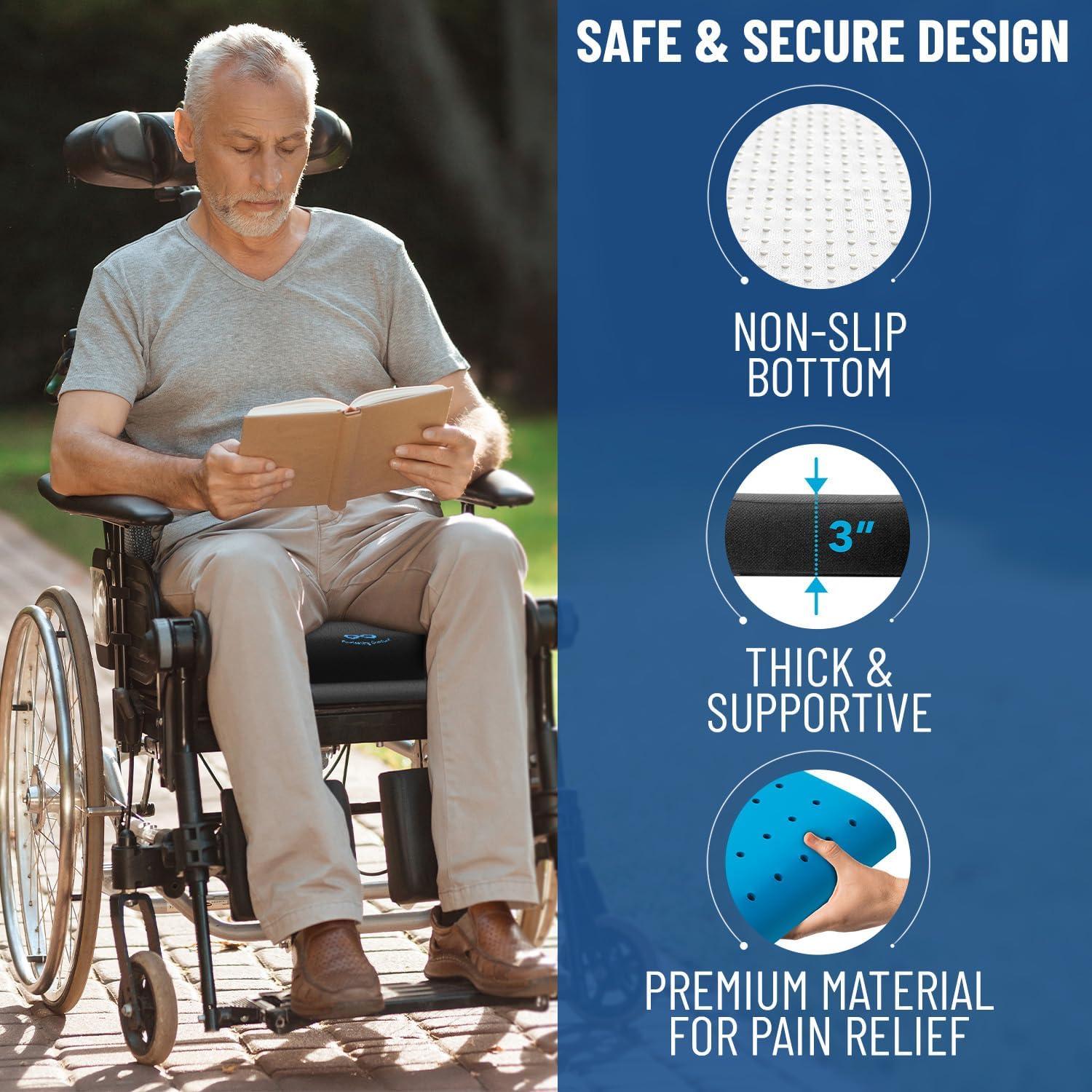 Cojín de Silla de Ruedas Everlasting Comfort Espuma Viscoelástica