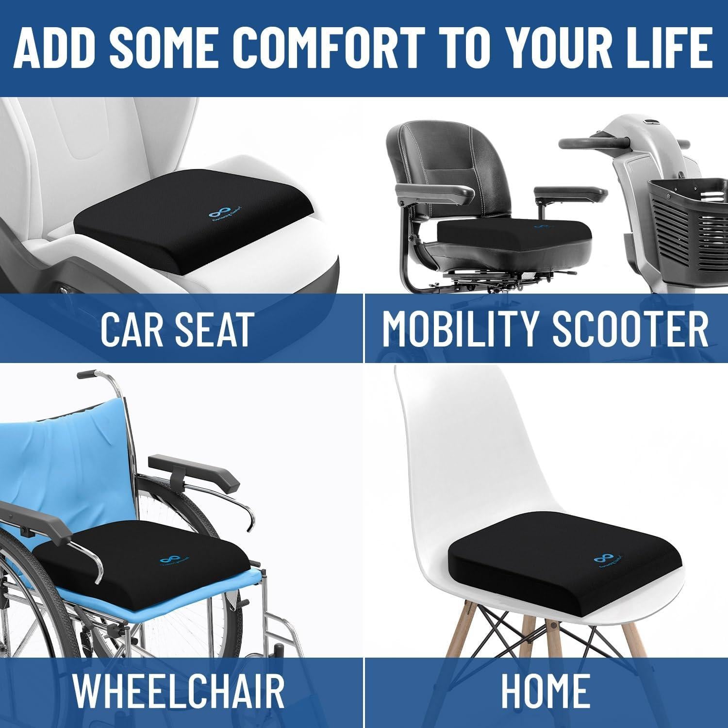 Cojín de Silla de Ruedas Everlasting Comfort Espuma Viscoelástica