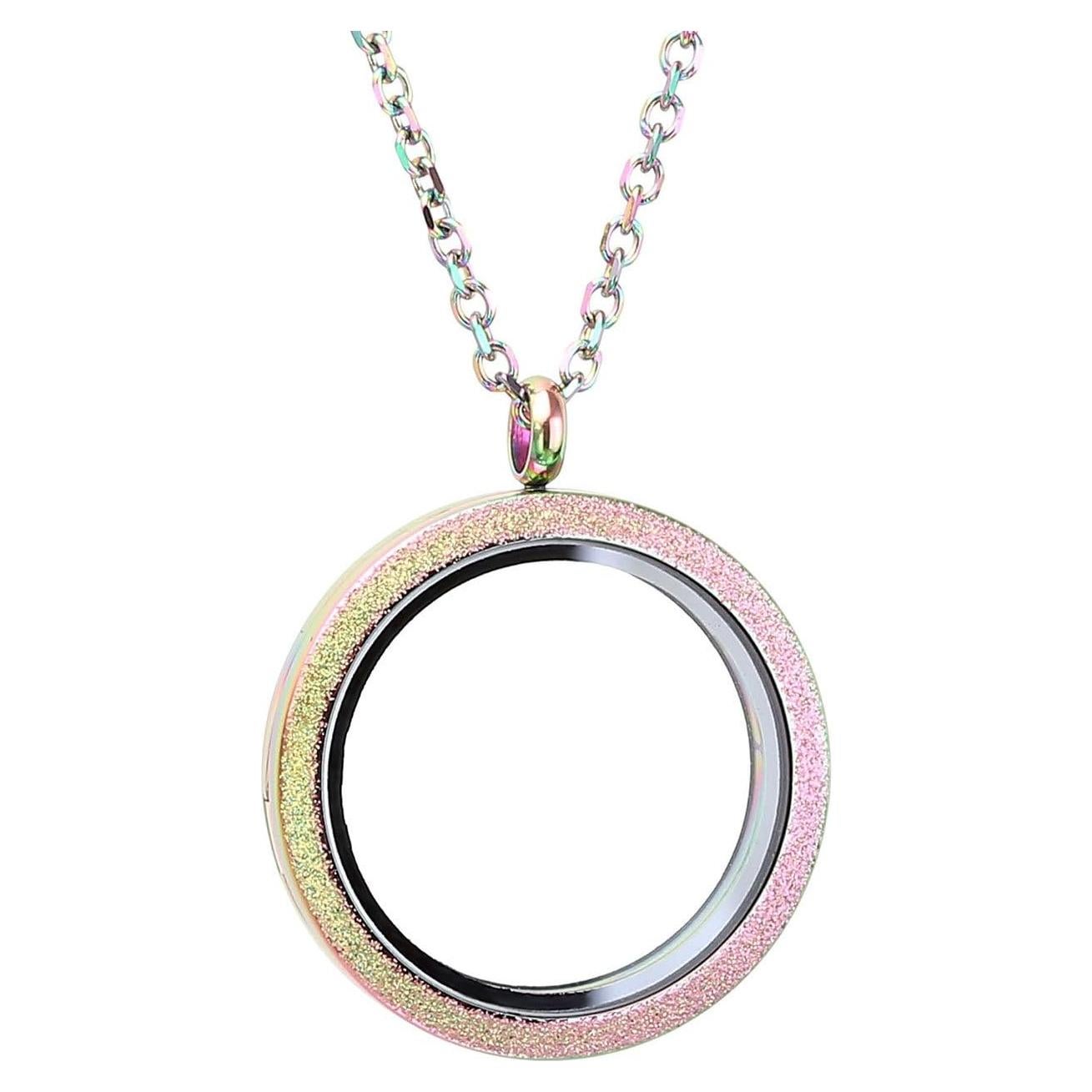 Colgante Medallón Zysta Silver 30mm Acero Inoxidable Hipoalergénico