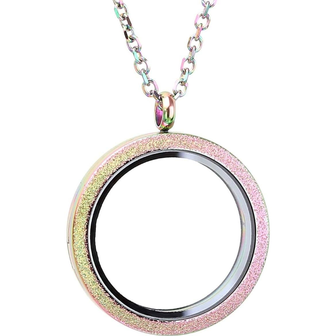 Colgante Medallón Zysta Silver 30mm Acero Inoxidable Hipoalergénico