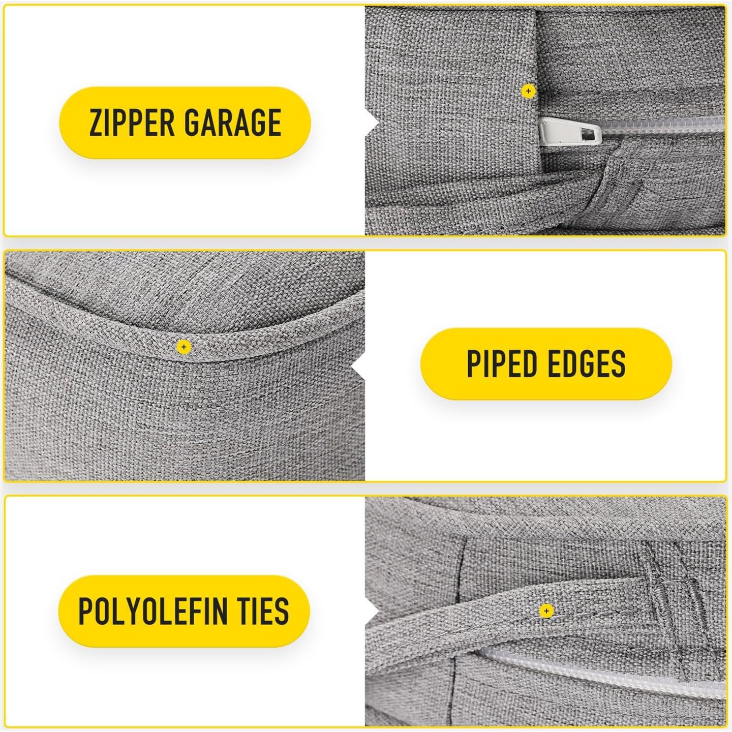 Cojines de Silla SUNROX 43x41cm Espuma Memoria Resistente Agua - 6 Unidades